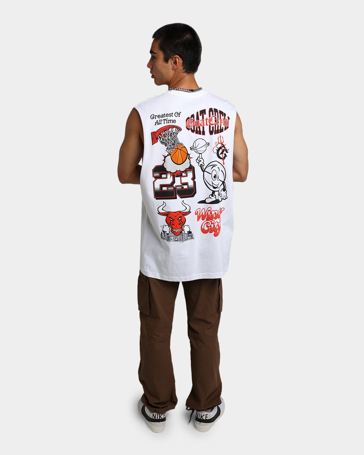 Goat Crew Windy City Muscle T-Shirt White