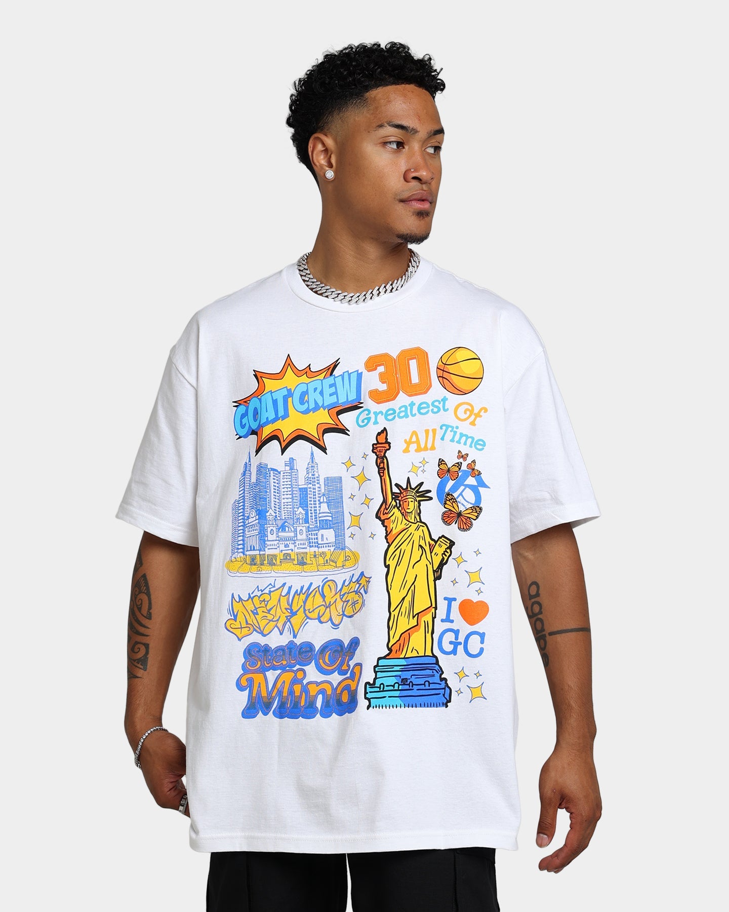 Goat Crew State Of Mind All Over T-Shirt White