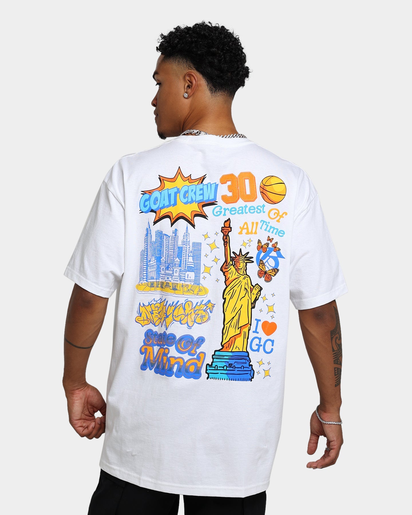 Goat Crew State Of Mind All Over T-Shirt White