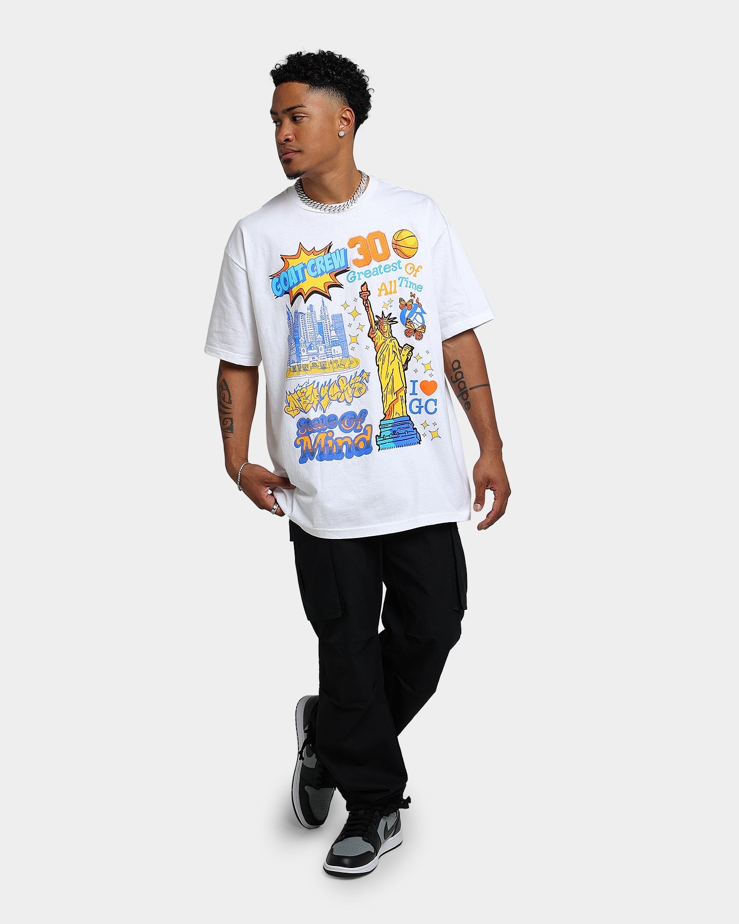 Goat Crew State Of Mind All Over T-Shirt White