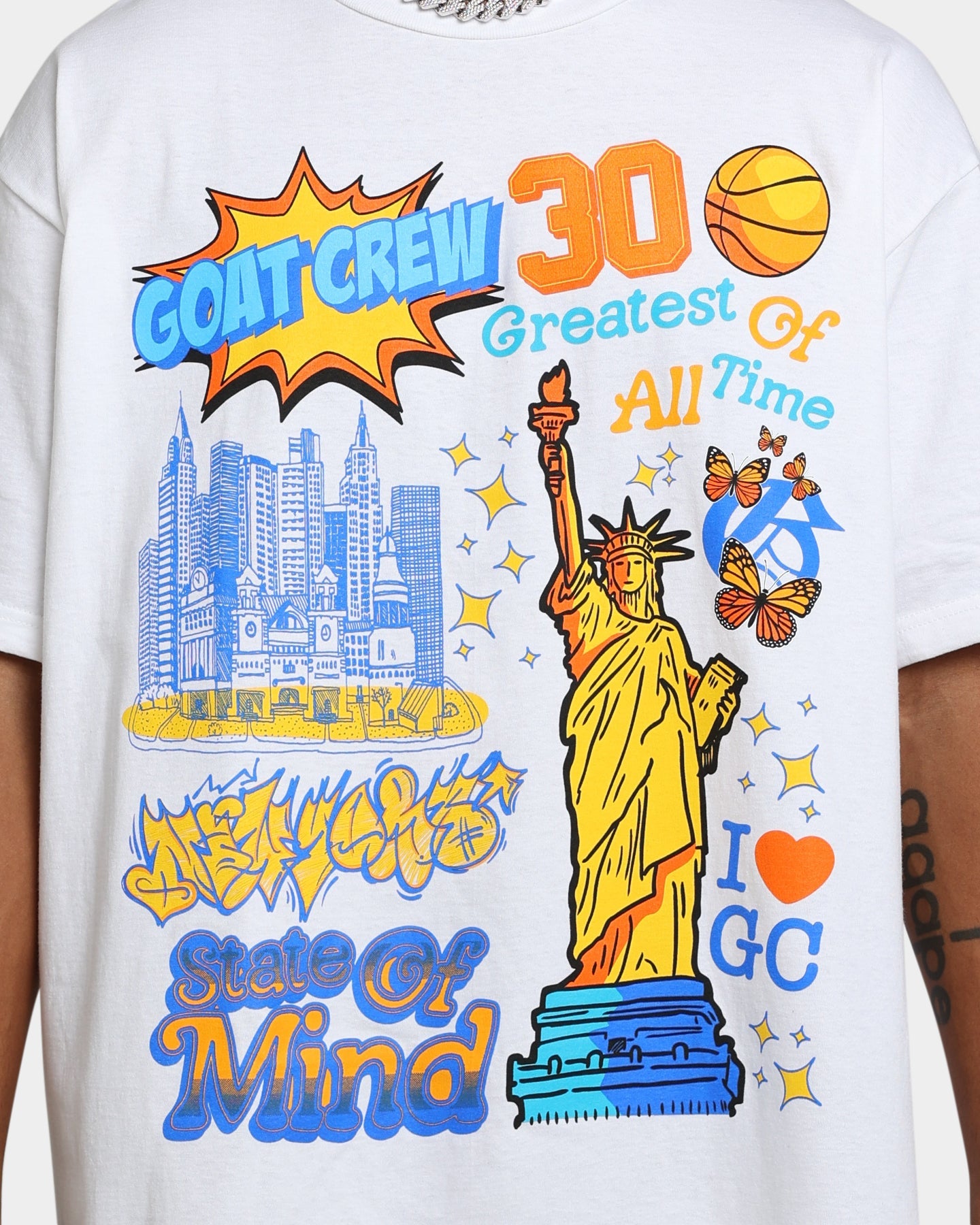 Goat Crew State Of Mind All Over T-Shirt White