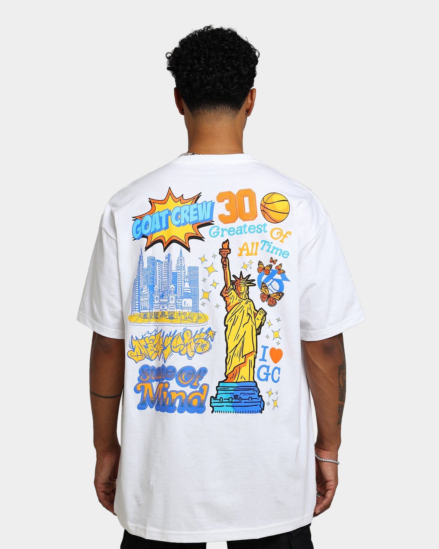 Goat Crew State Of Mind All Over T-Shirt White