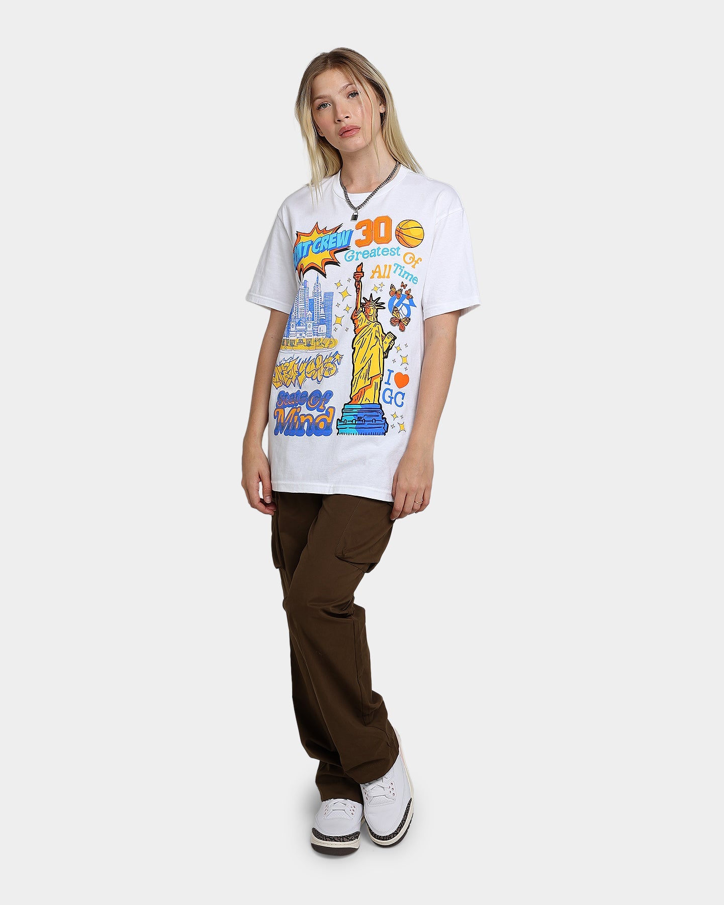 Goat Crew State Of Mind All Over T-Shirt White Style001