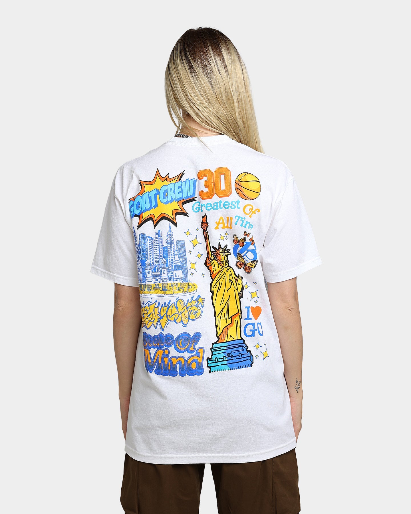 Goat Crew State Of Mind All Over T-Shirt White Style001