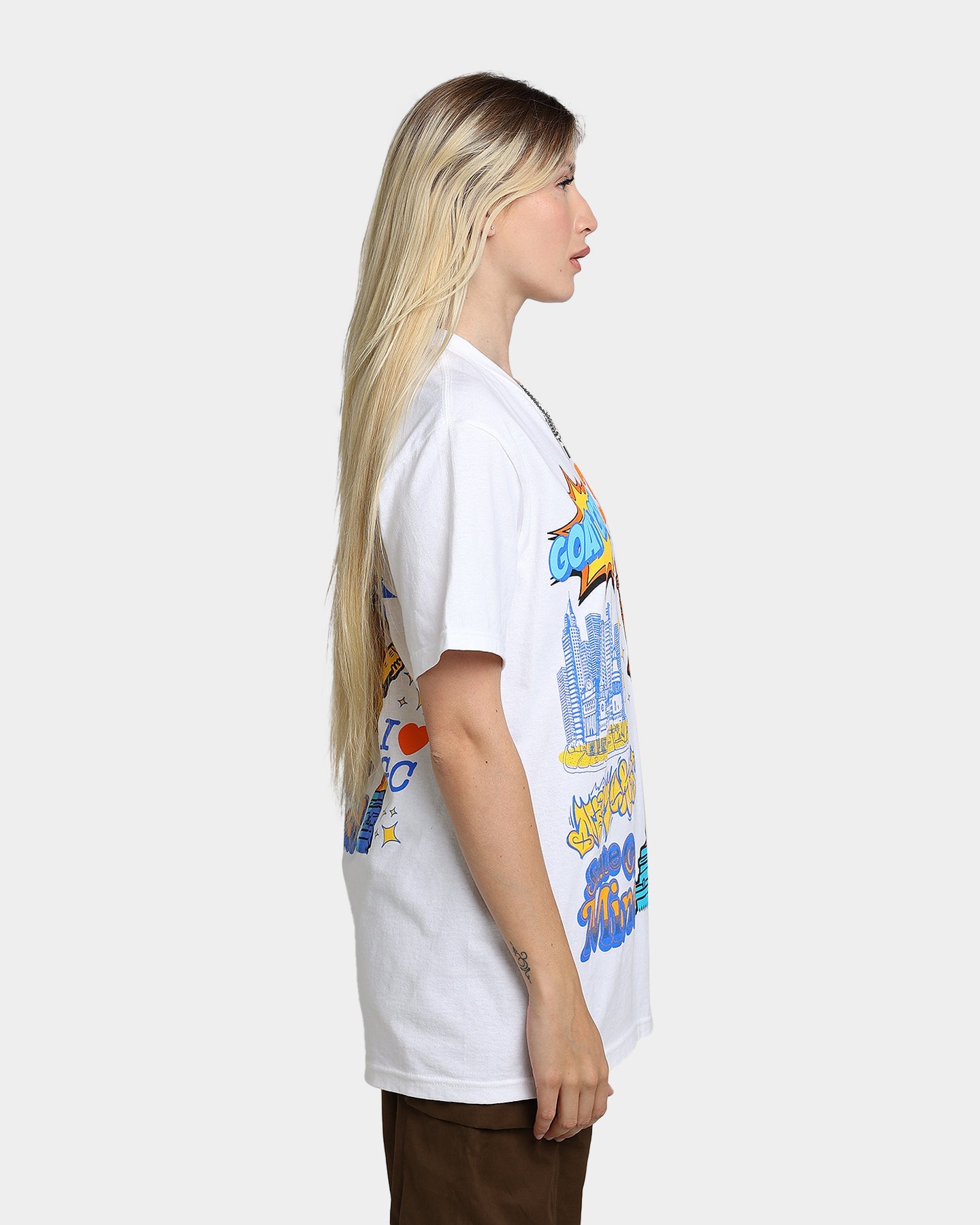 Goat Crew State Of Mind All Over T-Shirt White Style001