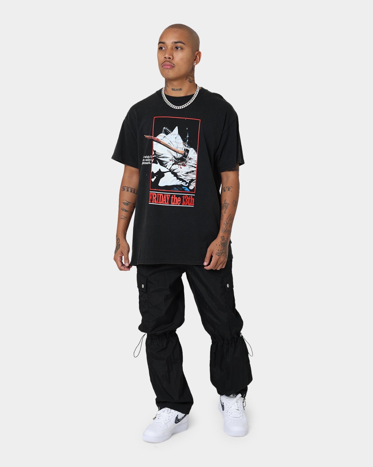American Thrift X Friday the 13th Friday the 13th Vintage T-Shirt Vintage Black