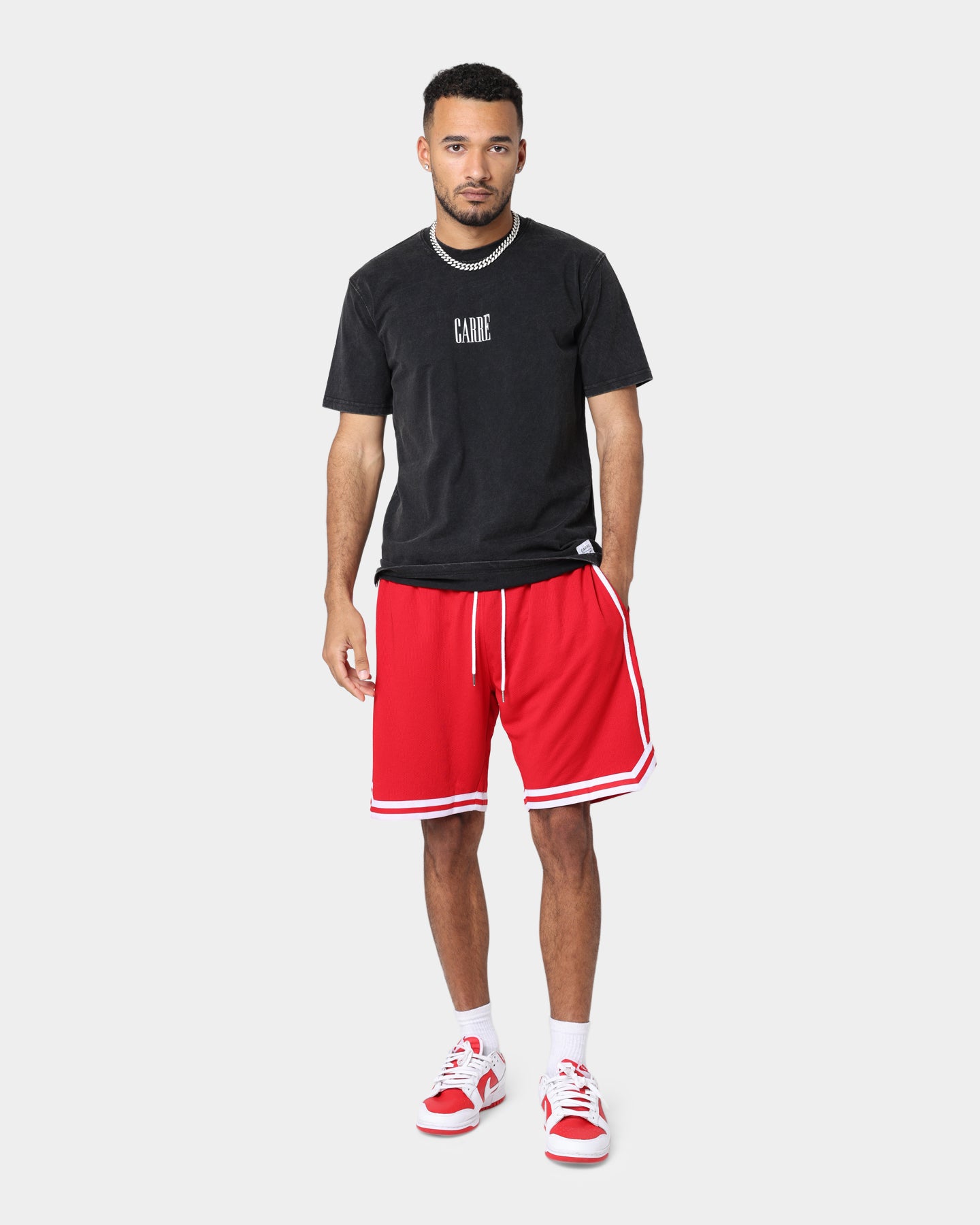 Carre Multi-Rose Vintage T-Shirt Washed Black