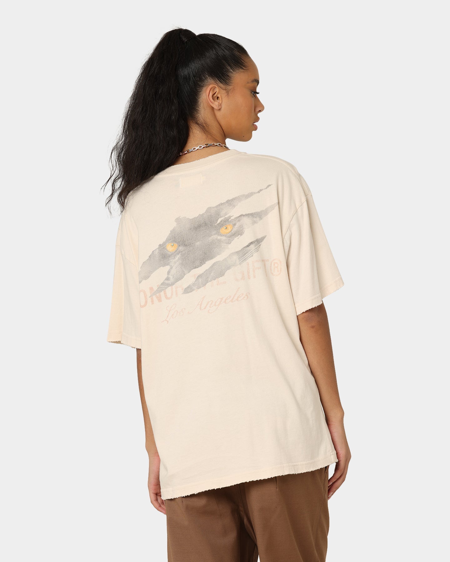Honor The Gift Cinema T-Shirt Cream Style001