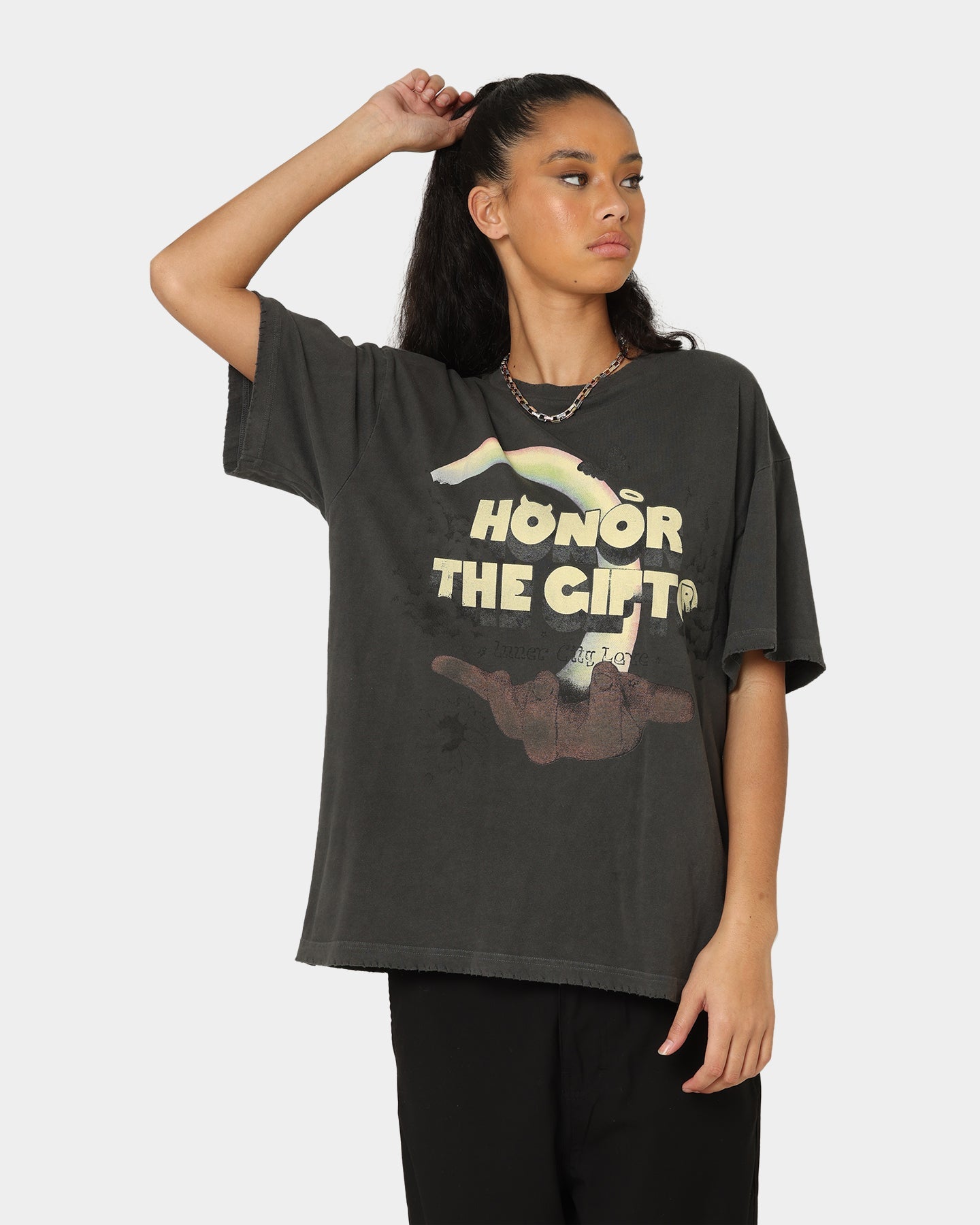 Honor The Gift Palms T-Shirt Black Style001