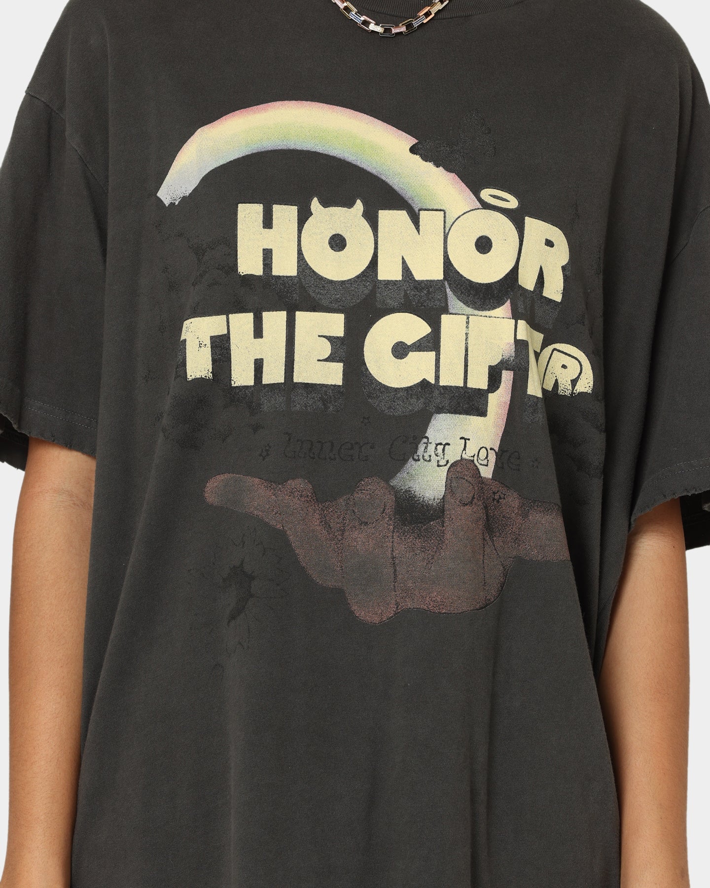 Honor The Gift Palms T-Shirt Black Style001