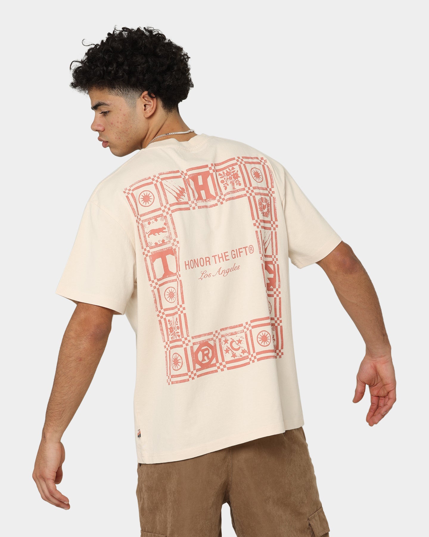 Honor The Gift Quilt Short Sleeve T-Shirt Cream