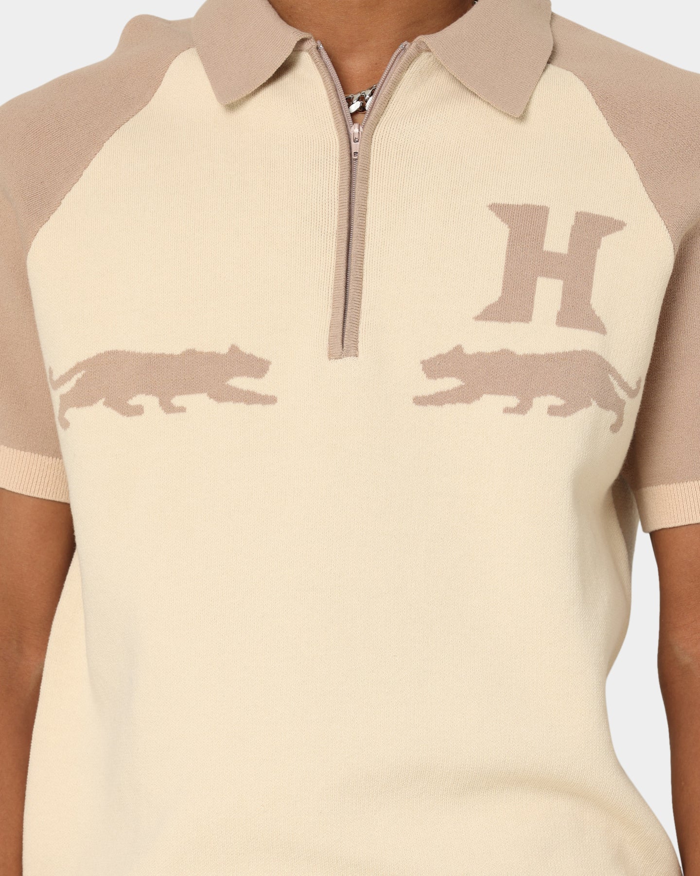 Honor The Gift Rosecrans Knitted Short Sleeve Polo Shirt Cream
