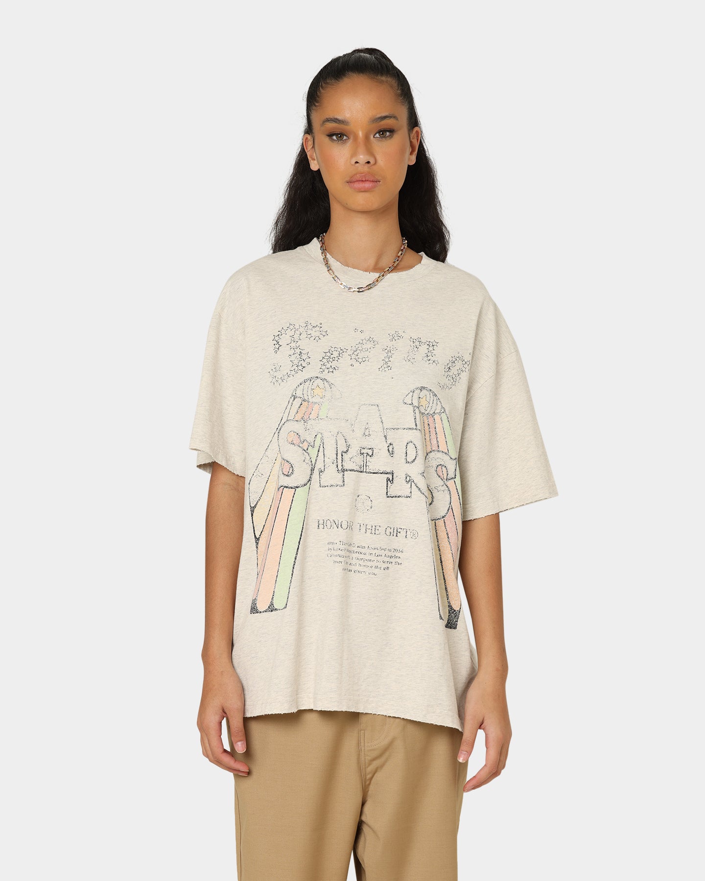 Honor The Gift Seeing Stars T-Shirt Oatmeal Style001