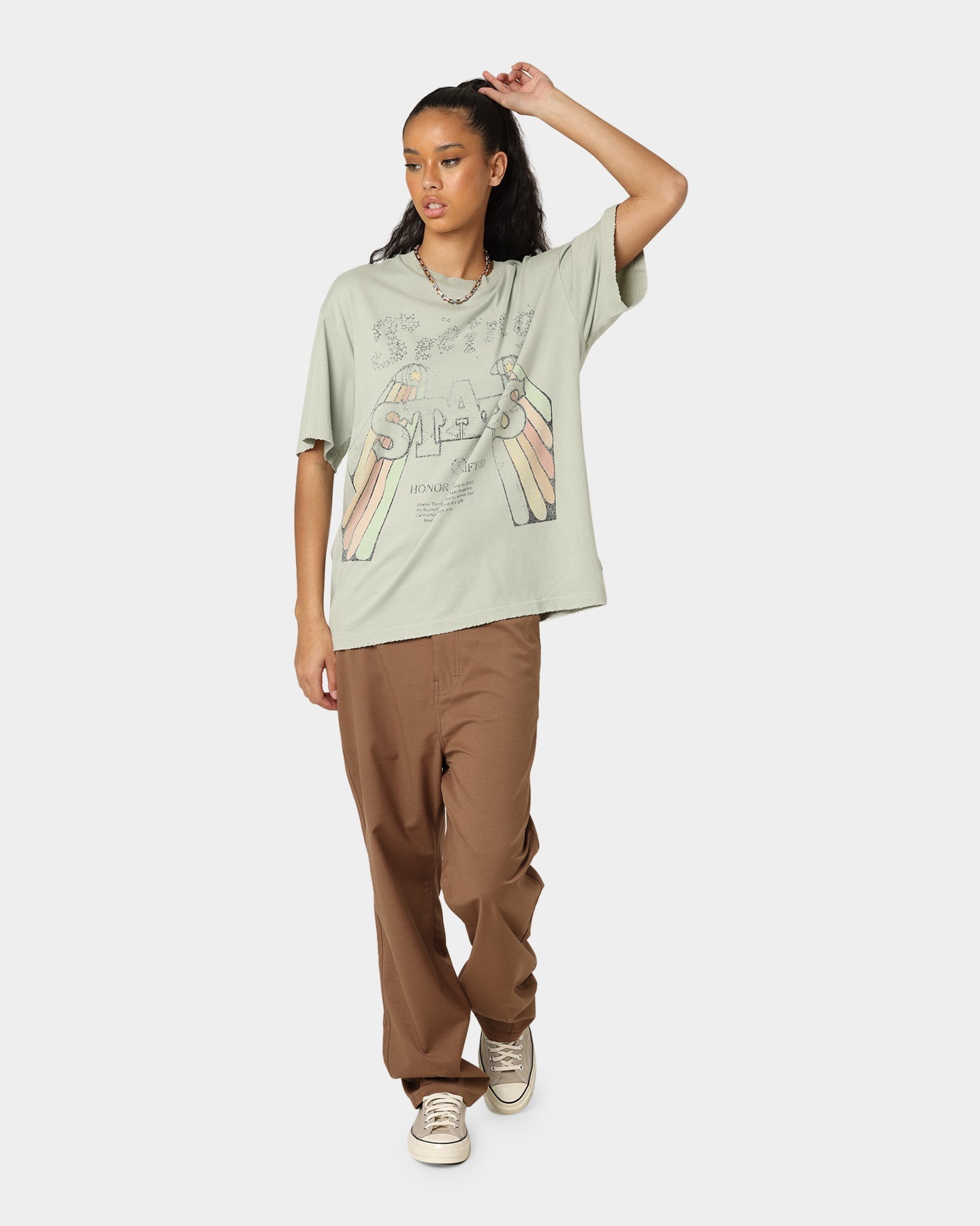 Honor The Gift Seeing Stars T-Shirt Sage Style001