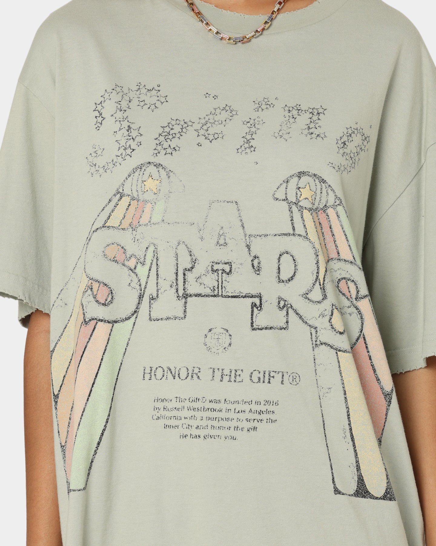 Honor The Gift Seeing Stars T-Shirt Sage Style001