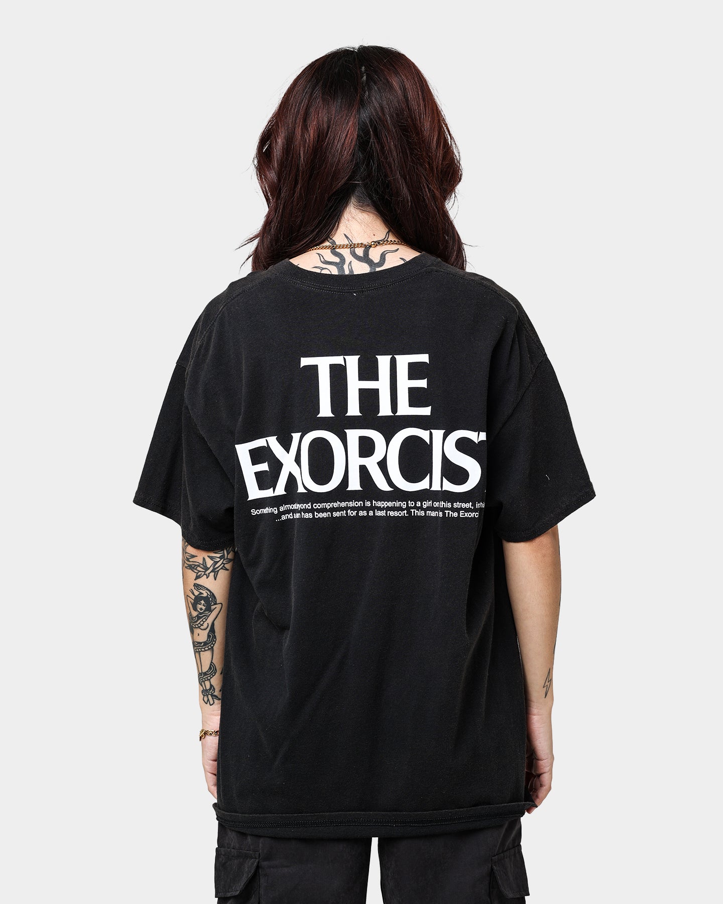 American Thrift X The Exorcist The Exorcist Face T-Shirt Black Wash Style001