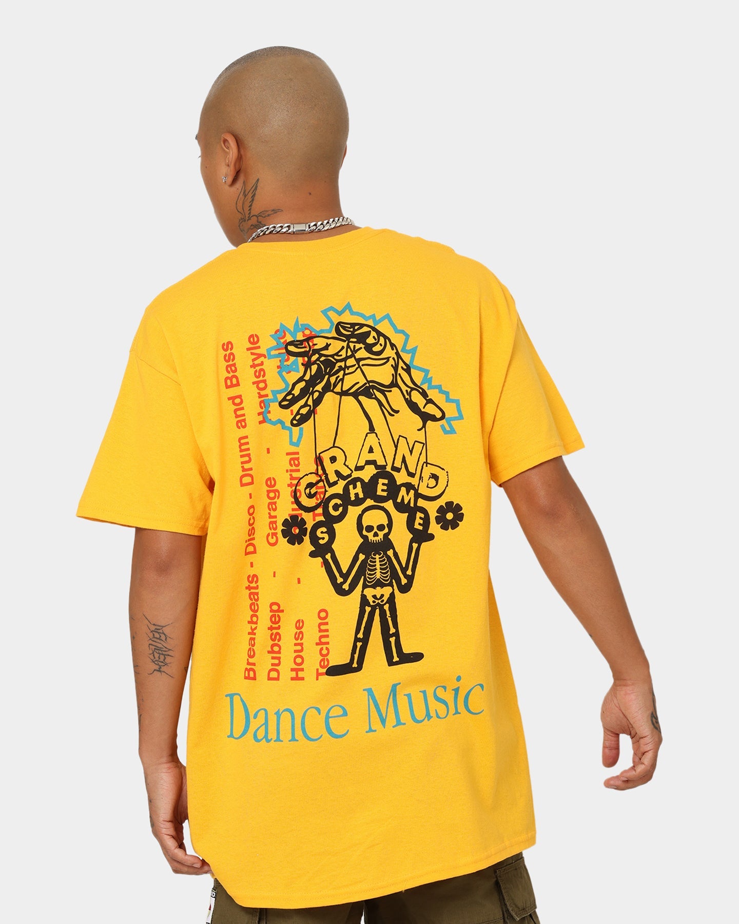 Grand Scheme Dance Music T-Shirt Yellow