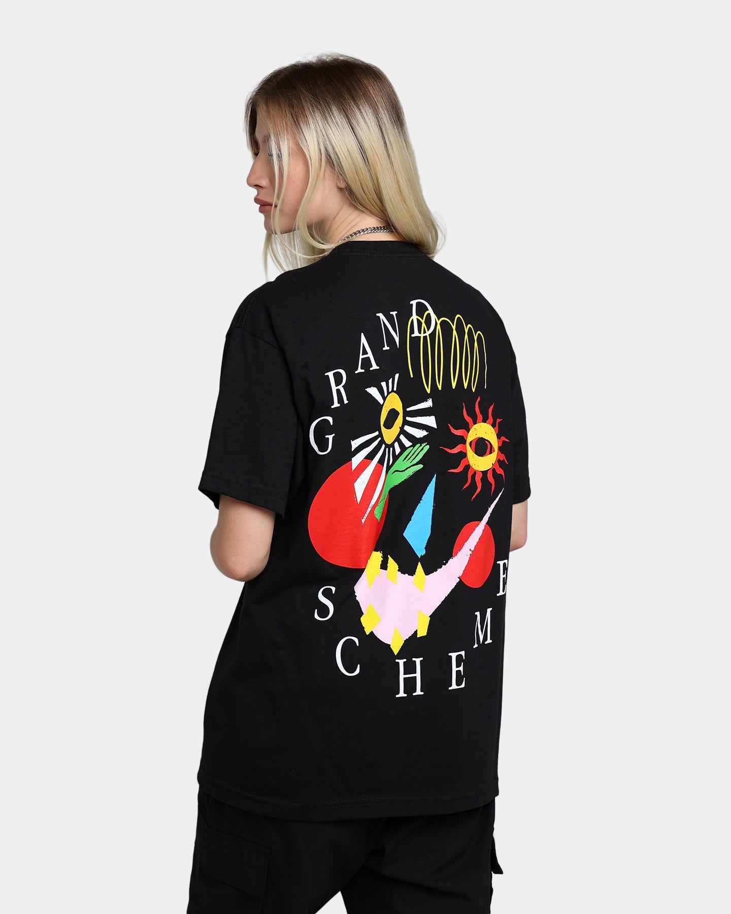 Grand Scheme Abstract T-Shirt Black Style001