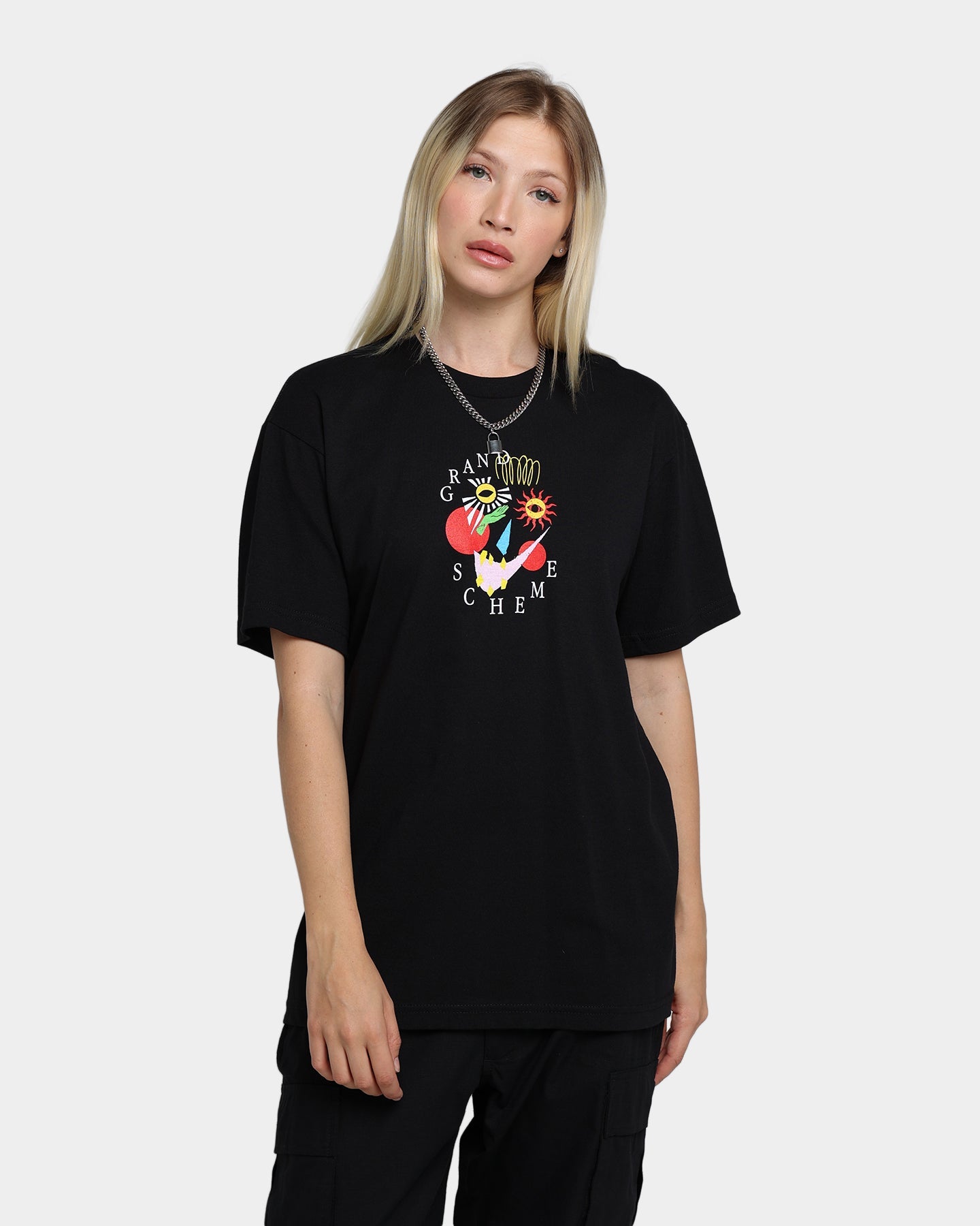 Grand Scheme Abstract T-Shirt Black Style001