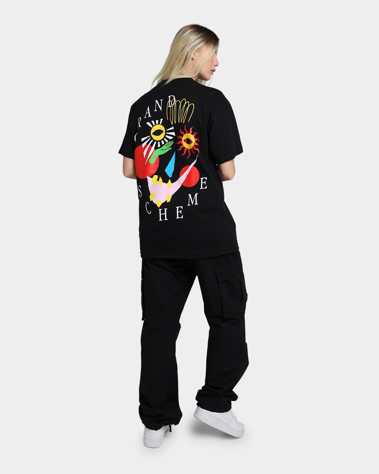 Grand Scheme Abstract T-Shirt Black Style001