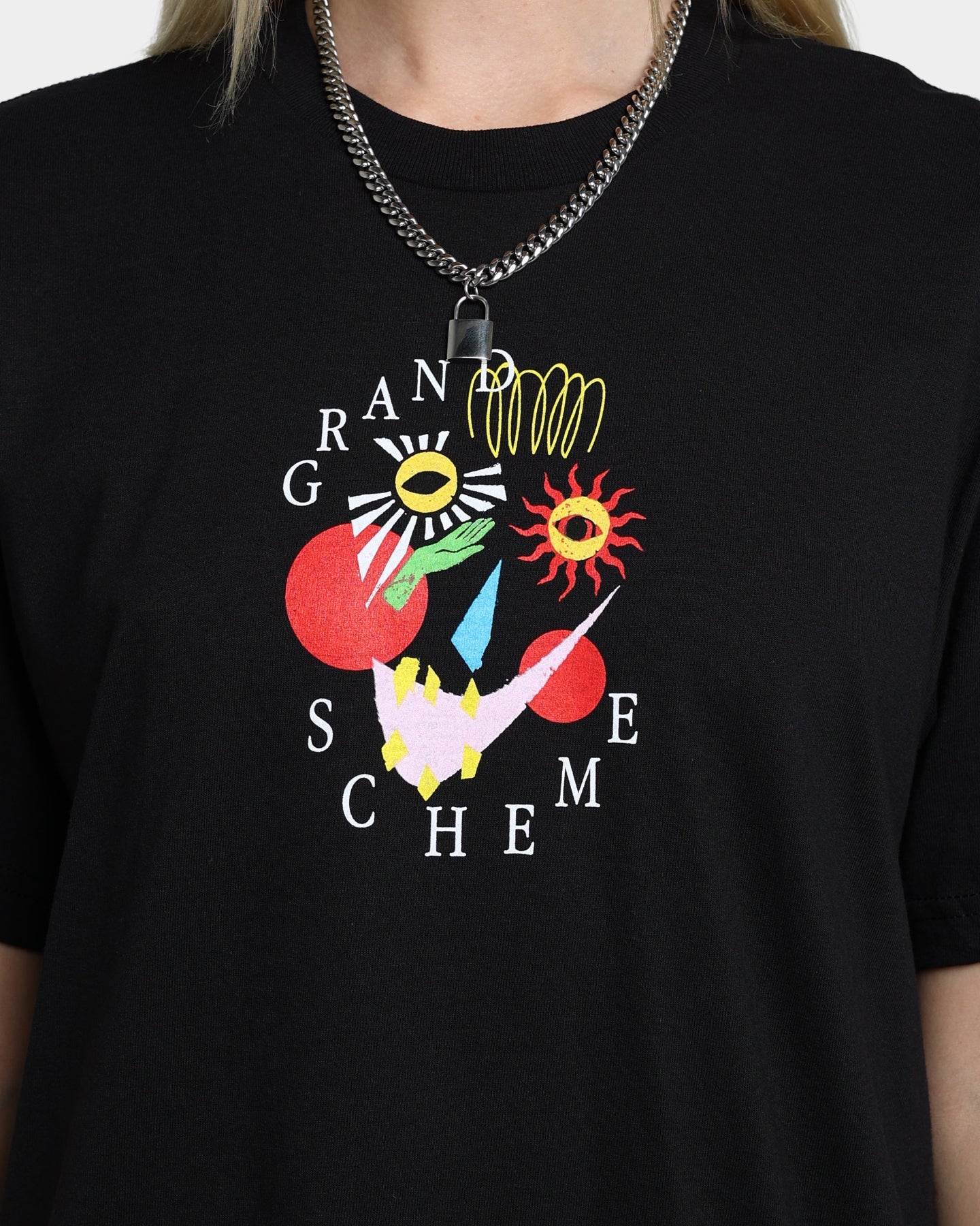 Grand Scheme Abstract T-Shirt Black Style001