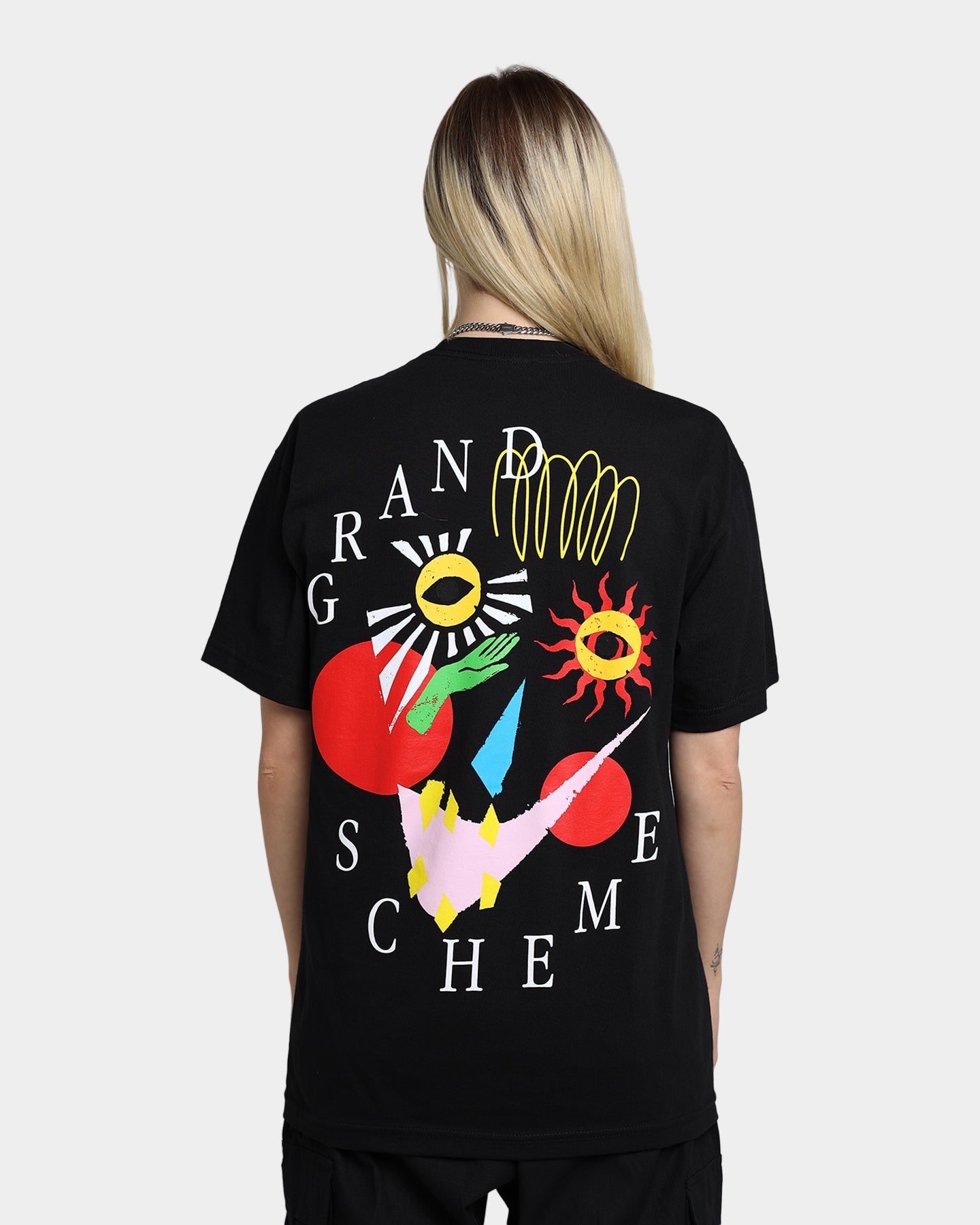 Grand Scheme Abstract T-Shirt Black Style001