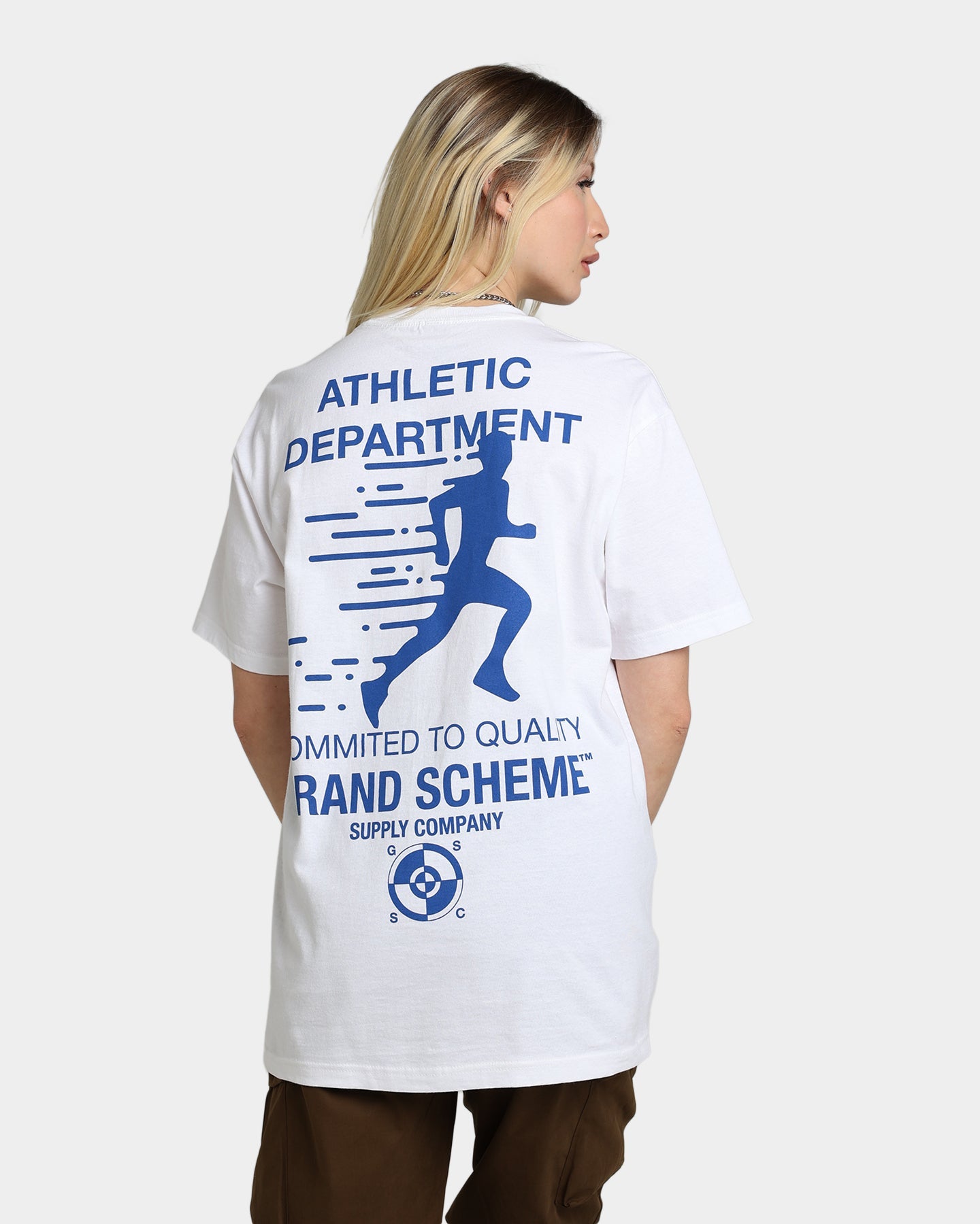 Grand Scheme Athletic Department T-Shirt White Style001