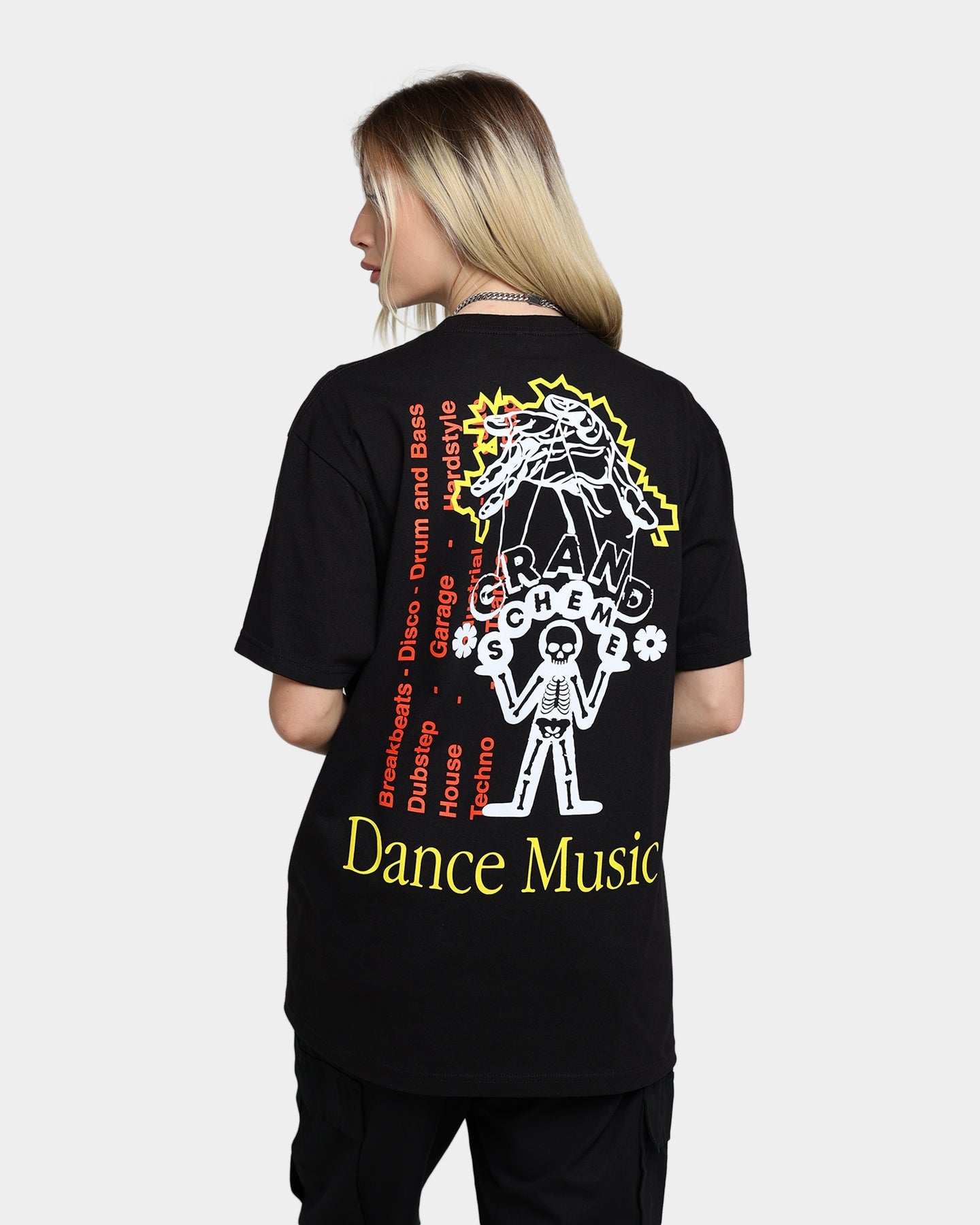 Grand Scheme Dance Music T-Shirt Black Style001