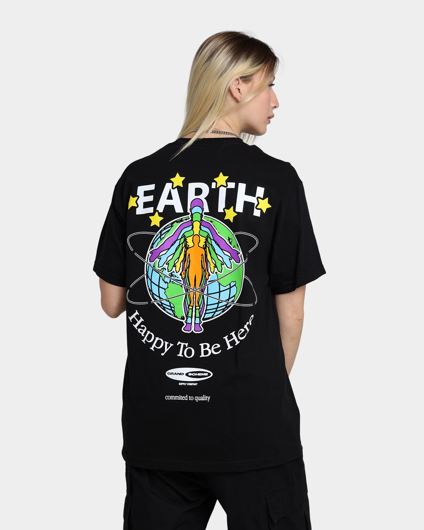 Grand Scheme Earth T-Shirt Black Style001
