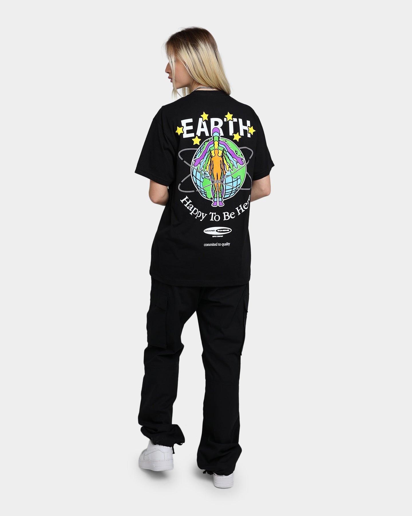 Grand Scheme Earth T-Shirt Black Style001