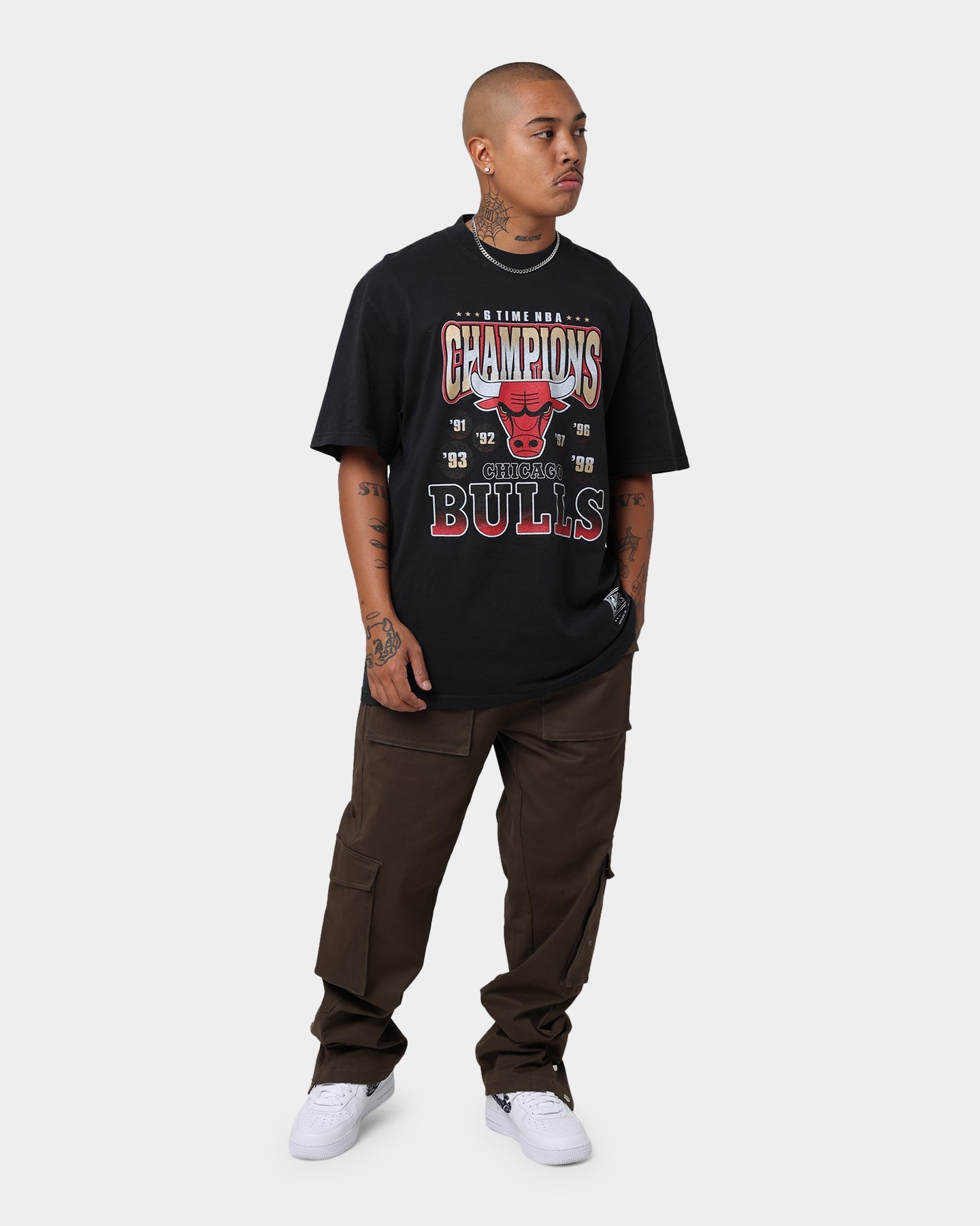 Mitchell & Ness Chicago Bulls Vintage Champ T-Shirt Black