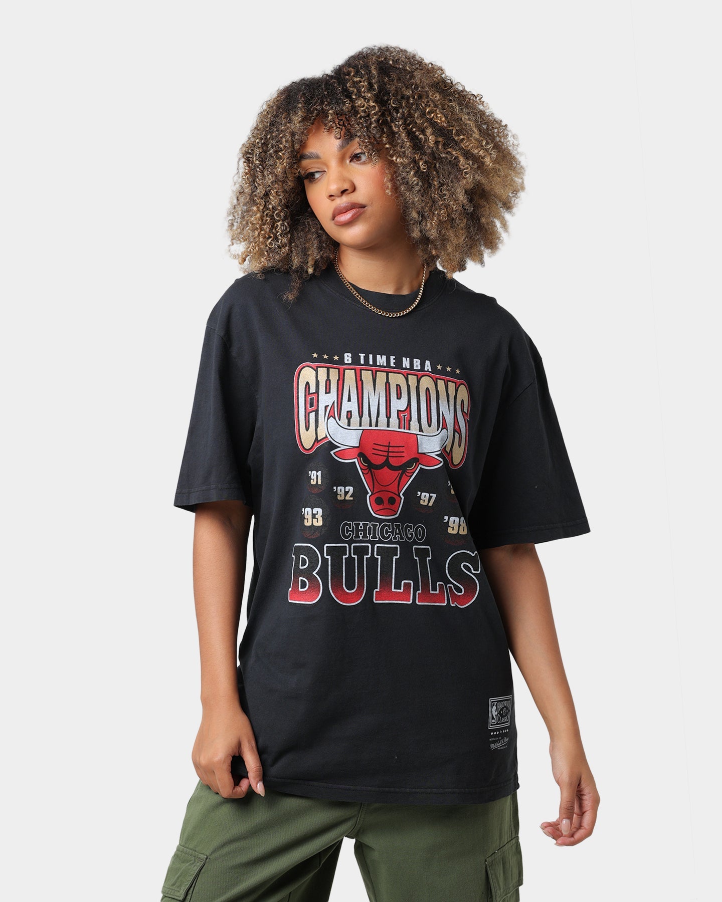Mitchell & Ness Chicago Bulls Vintage Champ T-Shirt Black Style001