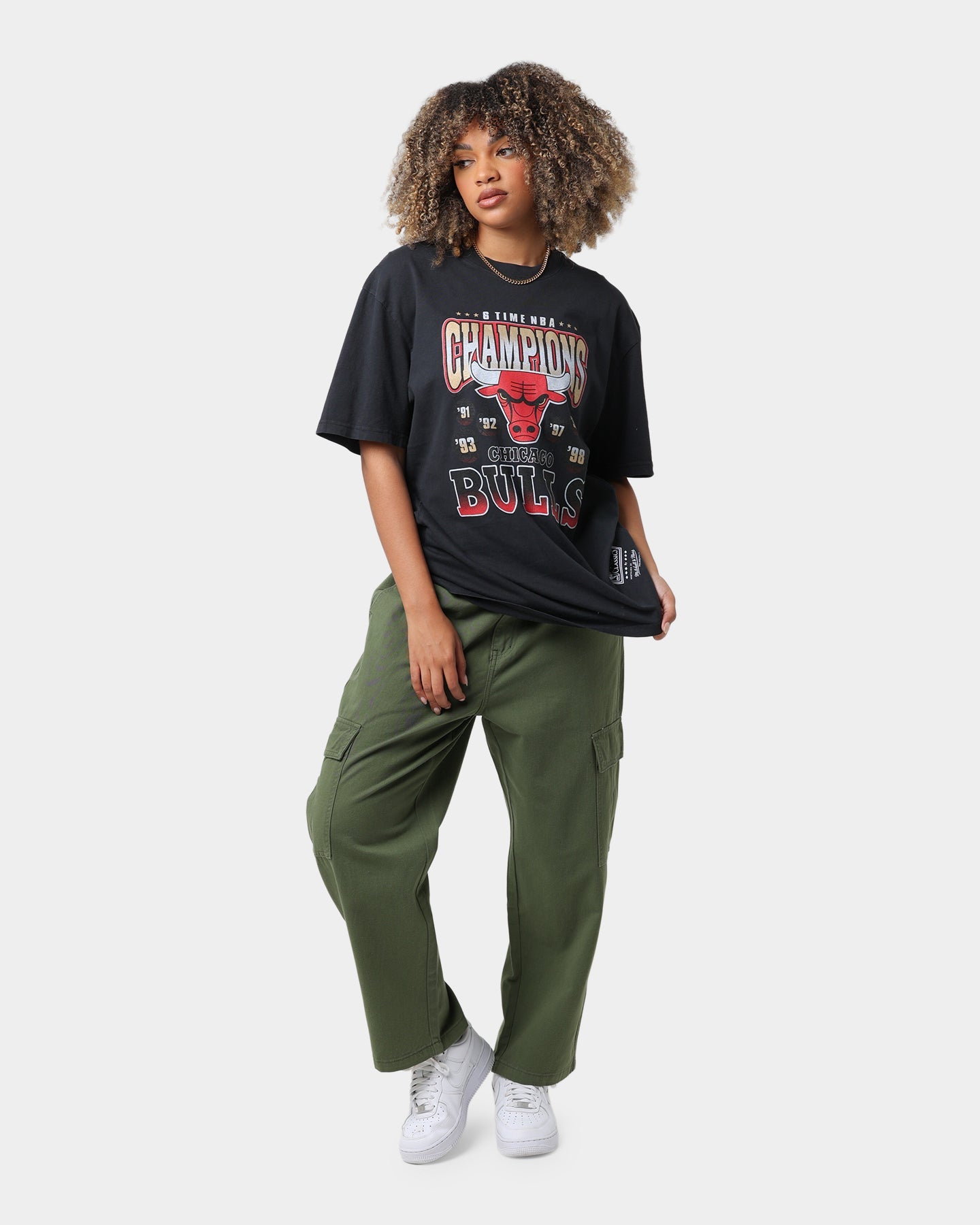 Mitchell & Ness Chicago Bulls Vintage Champ T-Shirt Black Style001