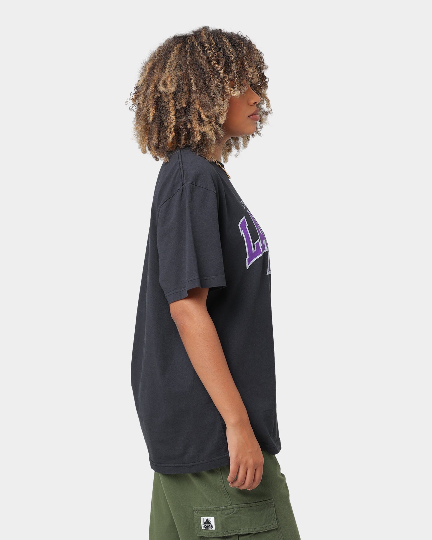 Mitchell & Ness Los Angeles Lakers Vintage Arch Short Sleeve T-Shirt Black Style001