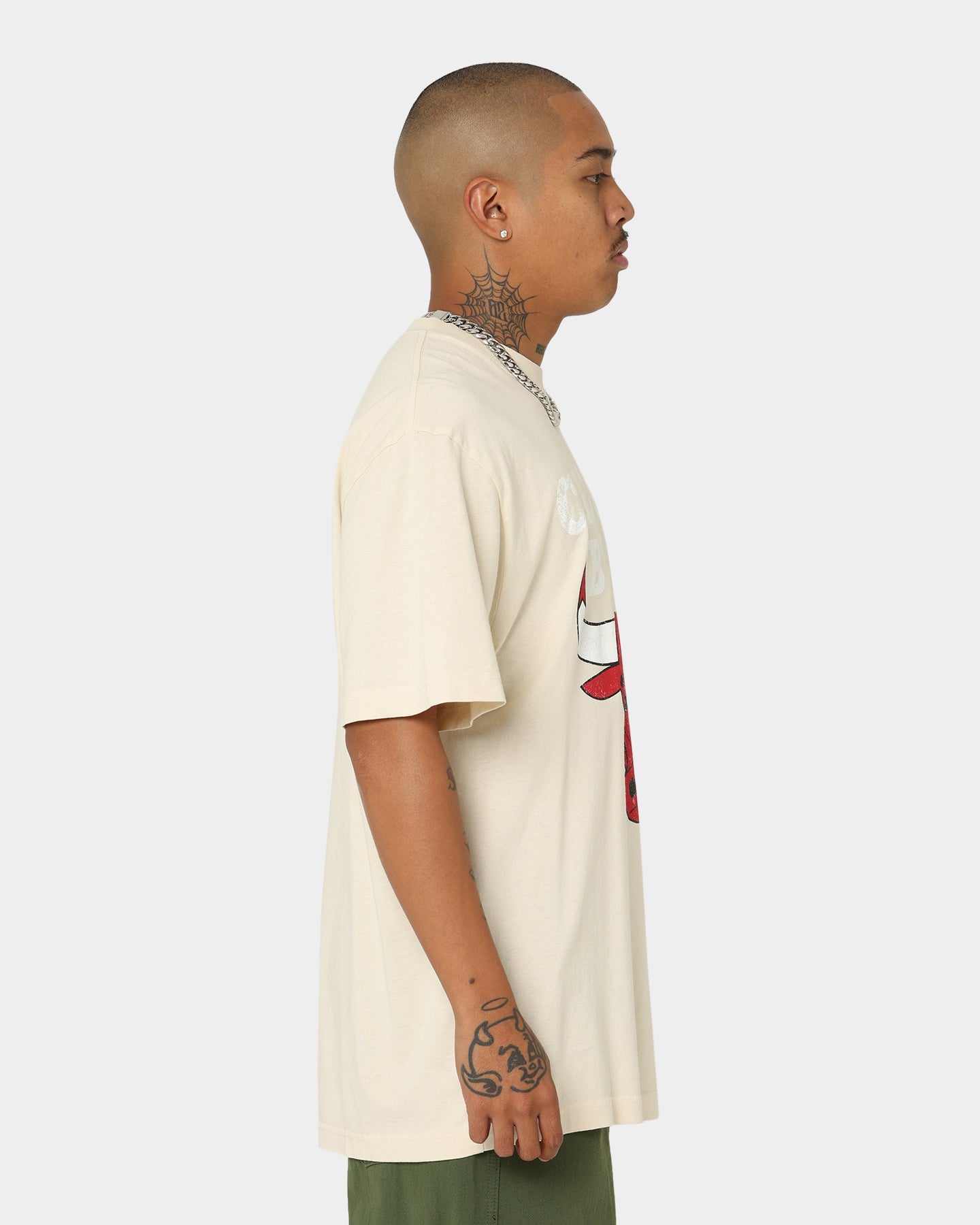 Mitchell & Ness Chicago Bulls Oversized Logo T-Shirt Sand
