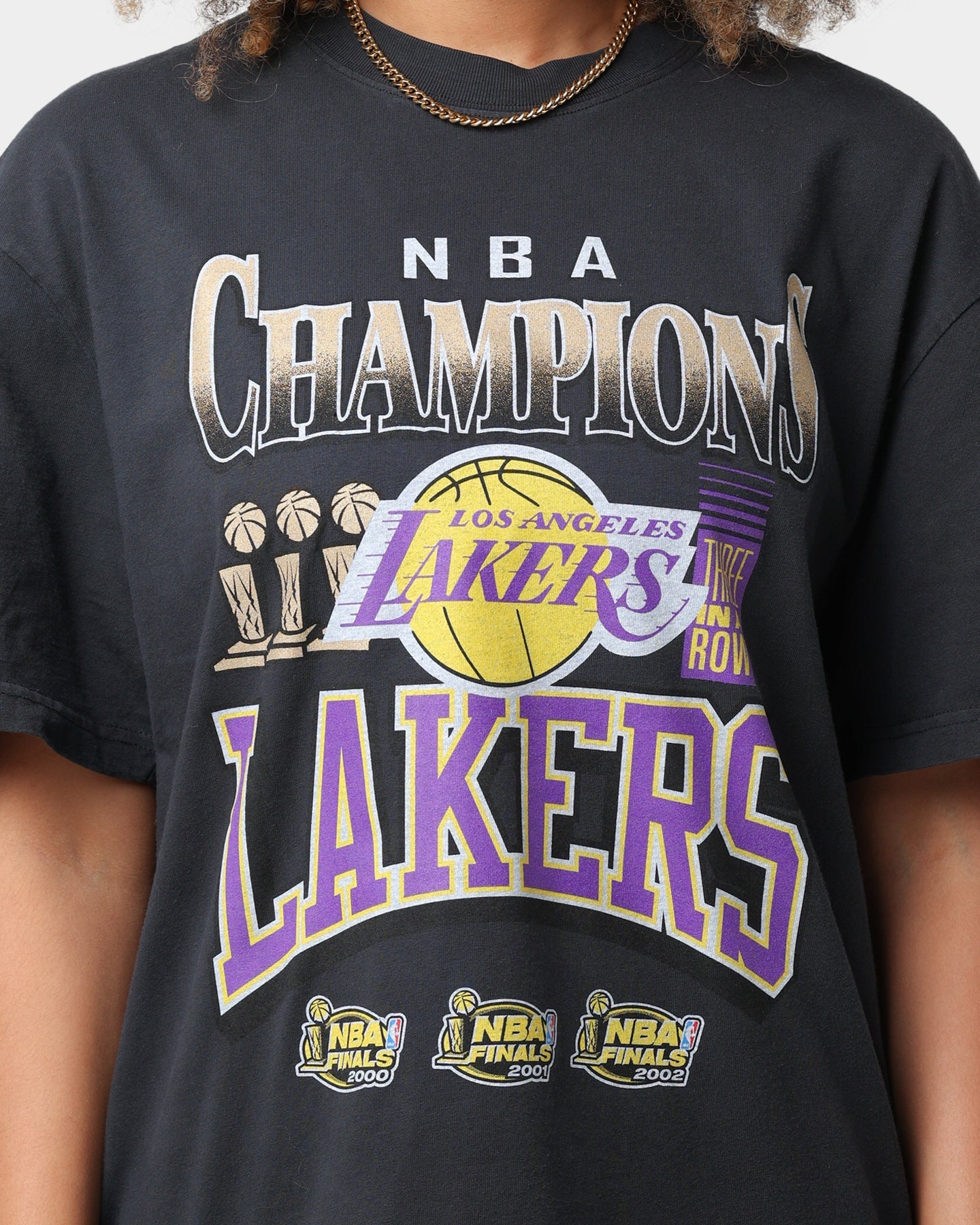 Mitchell & Ness Los Angeles Lakers Champs Short Sleeve T-Shirt Black Style001