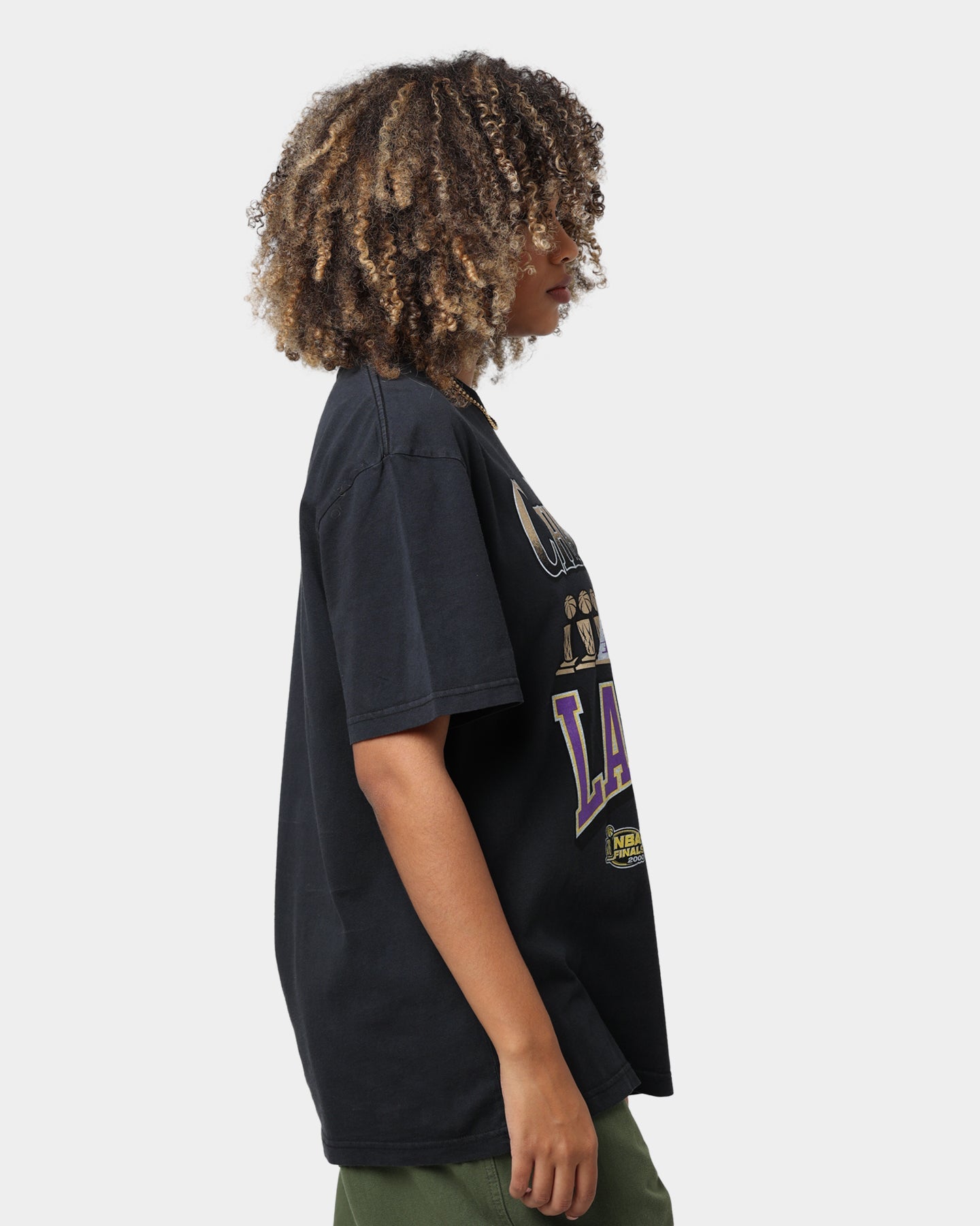 Mitchell & Ness Los Angeles Lakers Champs Short Sleeve T-Shirt Black Style001