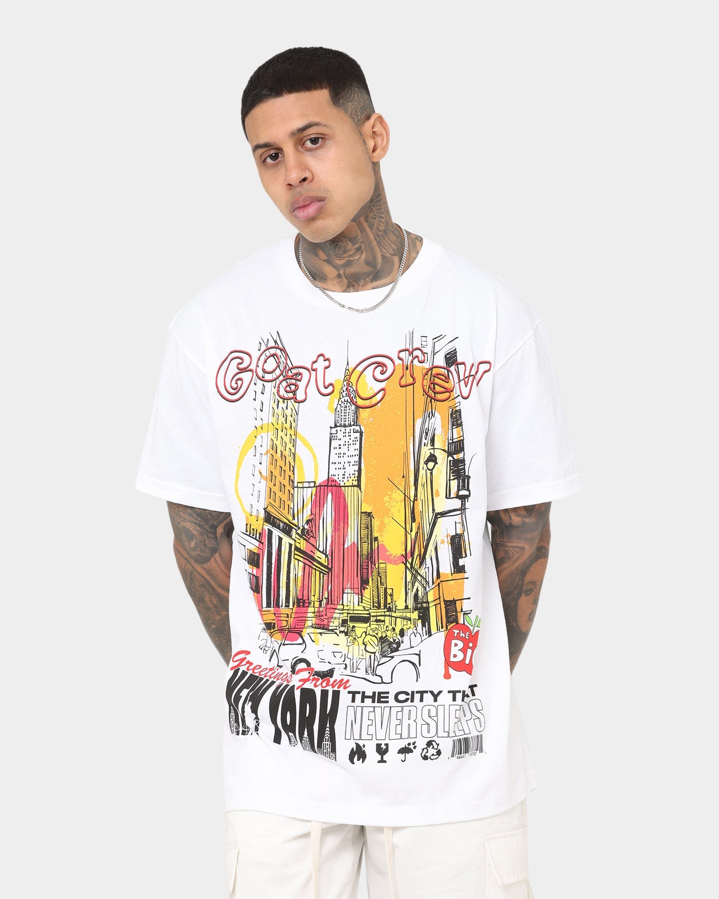 Goat Crew New York Greetings T-Shirt White