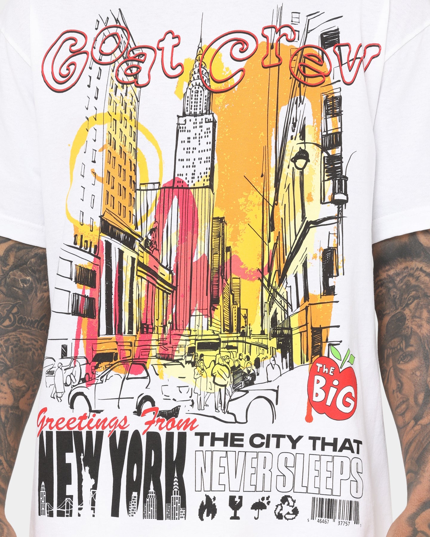 Goat Crew New York Greetings T-Shirt White