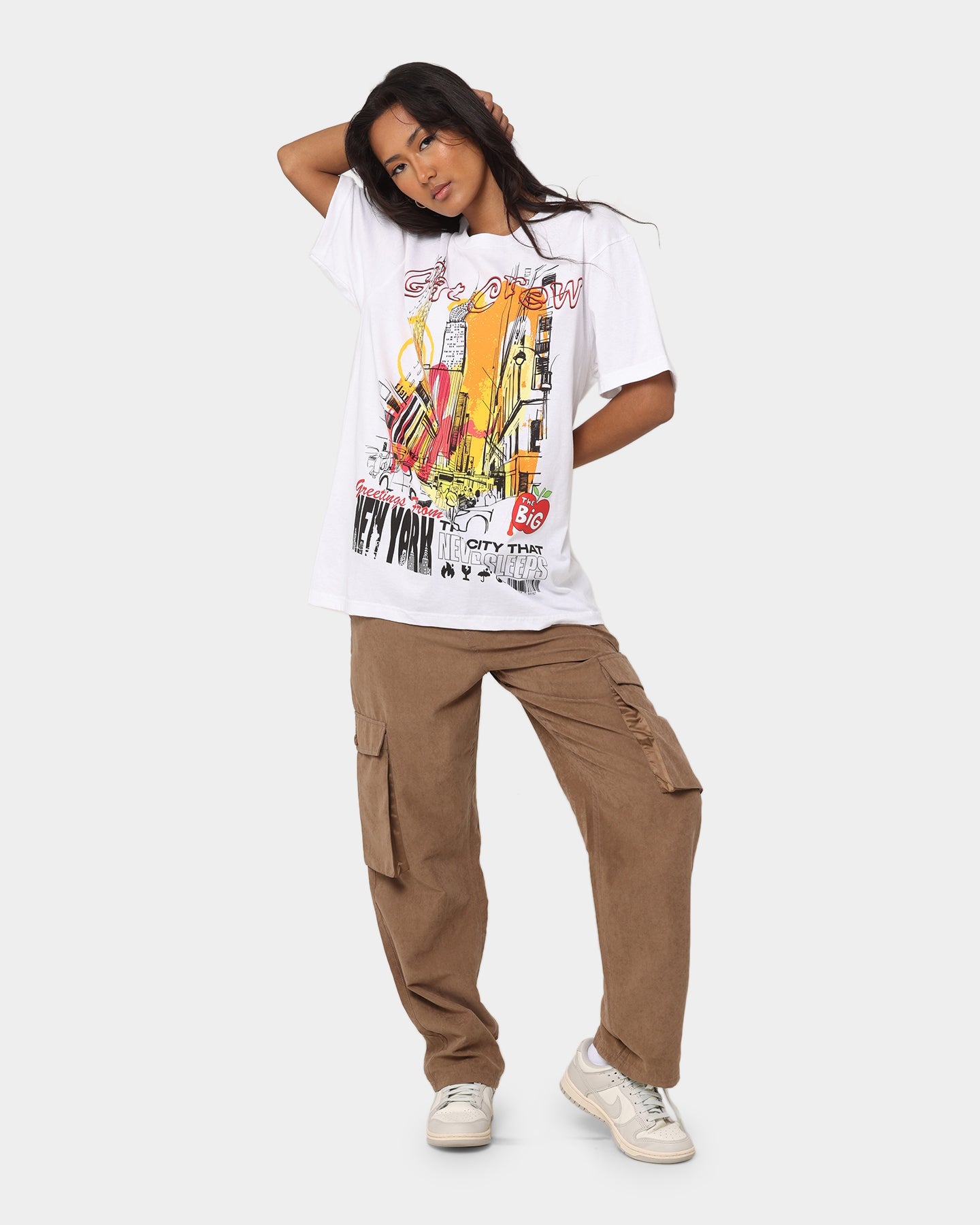 Goat Crew New York Greetings T-Shirt White Style001