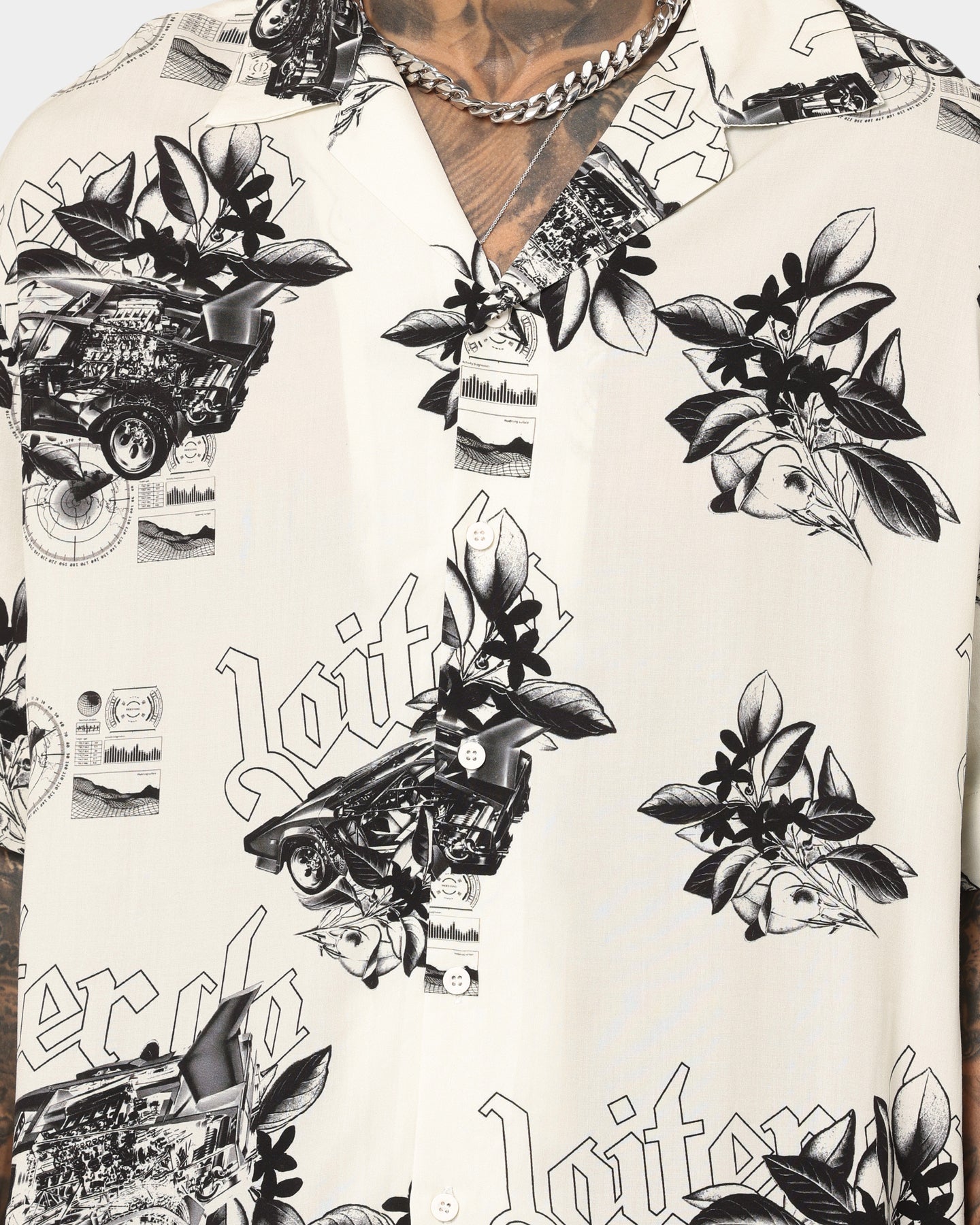 Loiter Motorsport Ultra Button Up Shirt Off White