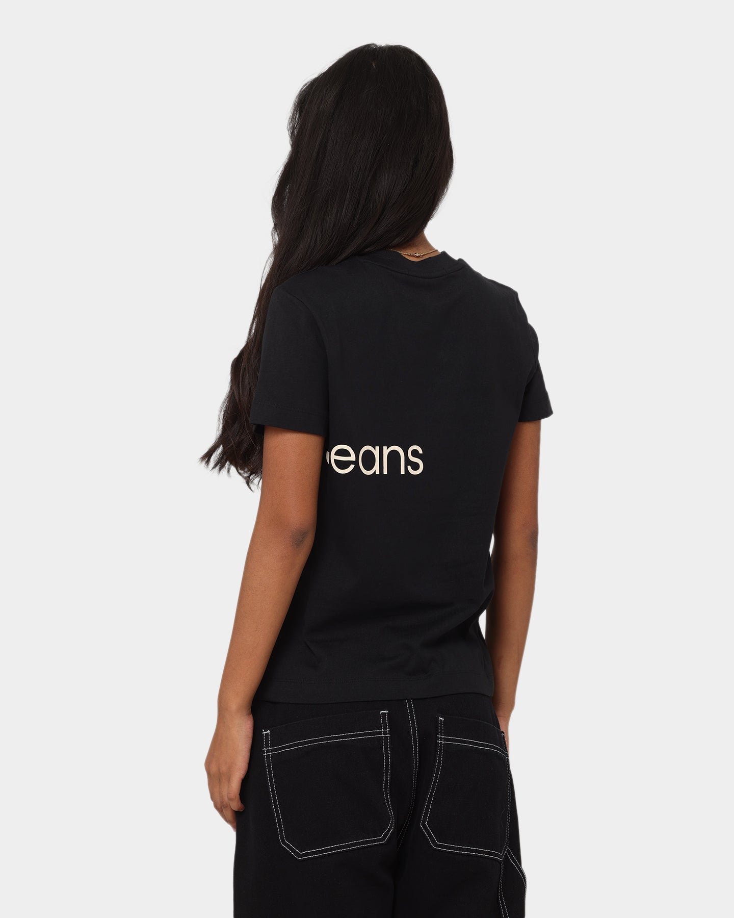Calvin Klein Women's Colour Blocking T-Shirt CK Black