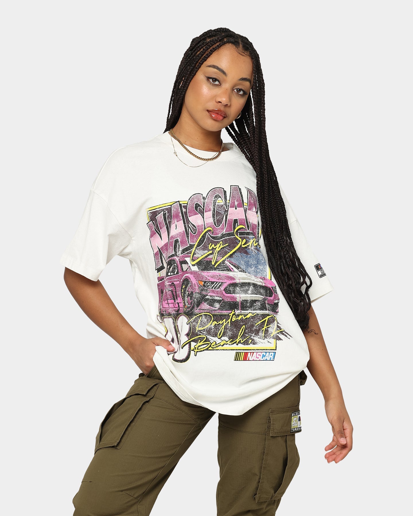 NASCAR Daytona Cup Series T-Shirt Vintage White Style001