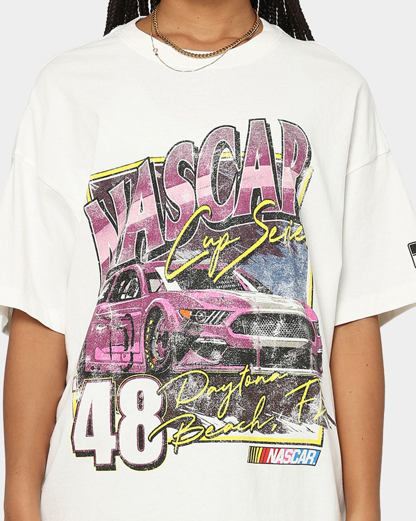 NASCAR Daytona Cup Series T-Shirt Vintage White Style001