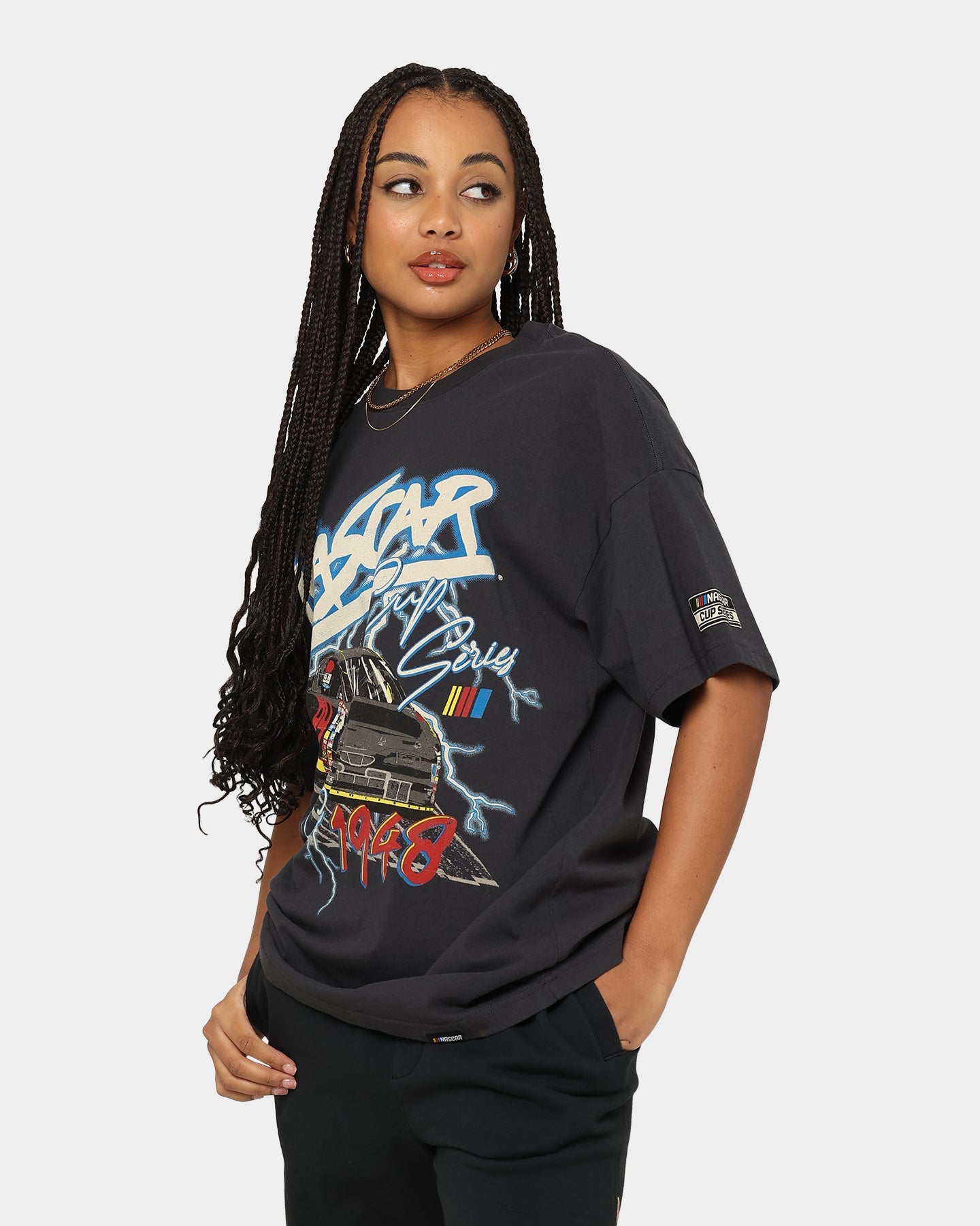 NASCAR Lightning Cup Series T-Shirt Washed Black Style001