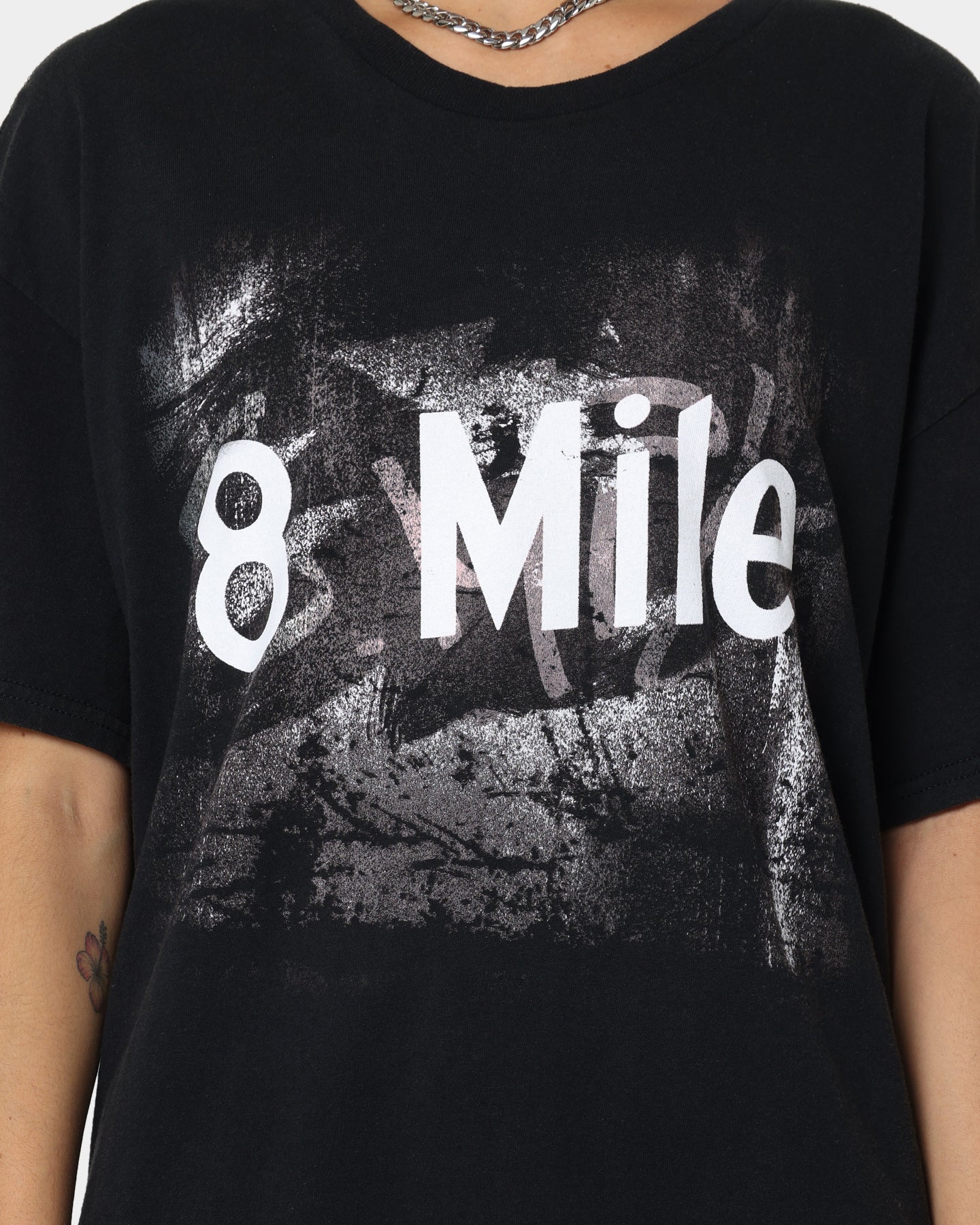 American Thrift X 8 Mile 8 Mile Vintage T-Shirt Black Wash Style001