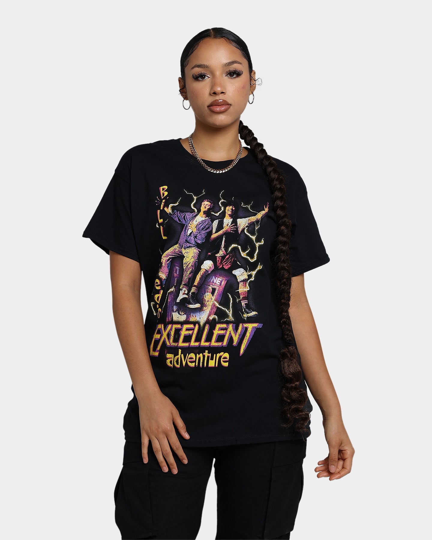 American Thrift X Bill & Ted Excellent Adventure T-Shirt Black Style001