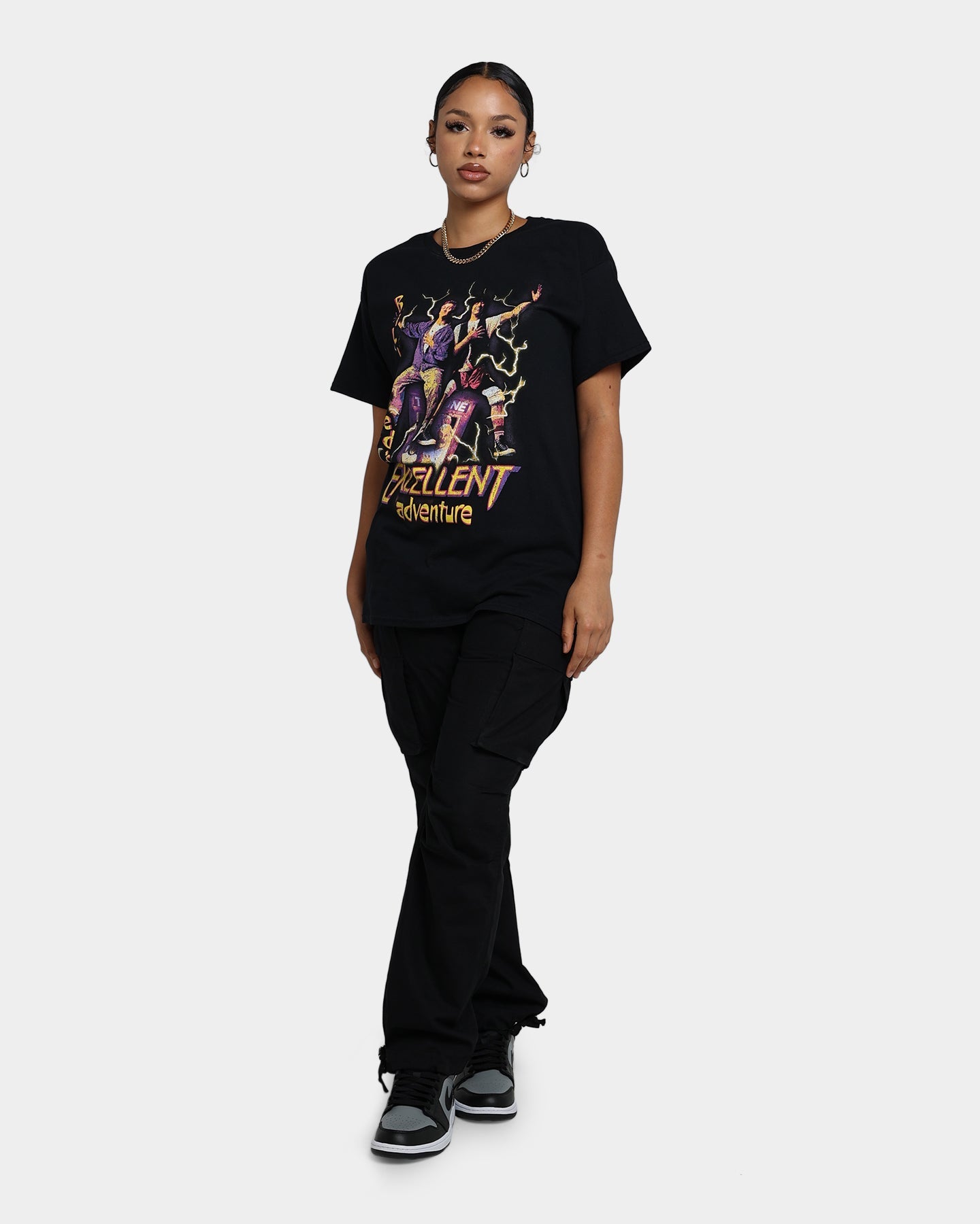 American Thrift X Bill & Ted Excellent Adventure T-Shirt Black Style001