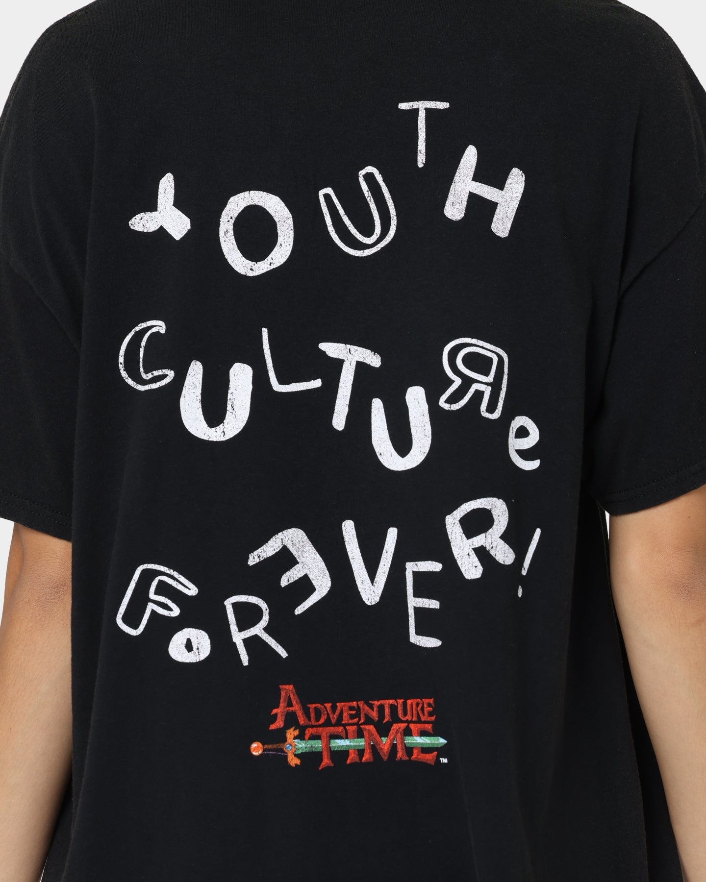 American Thrift X Adventure Time Finn The Human Vintage T-Shirt Black Wash Style001