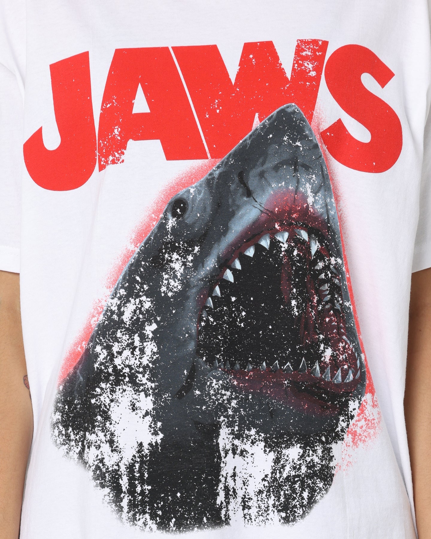 American Thrift Jaws T-Shirt White Style001